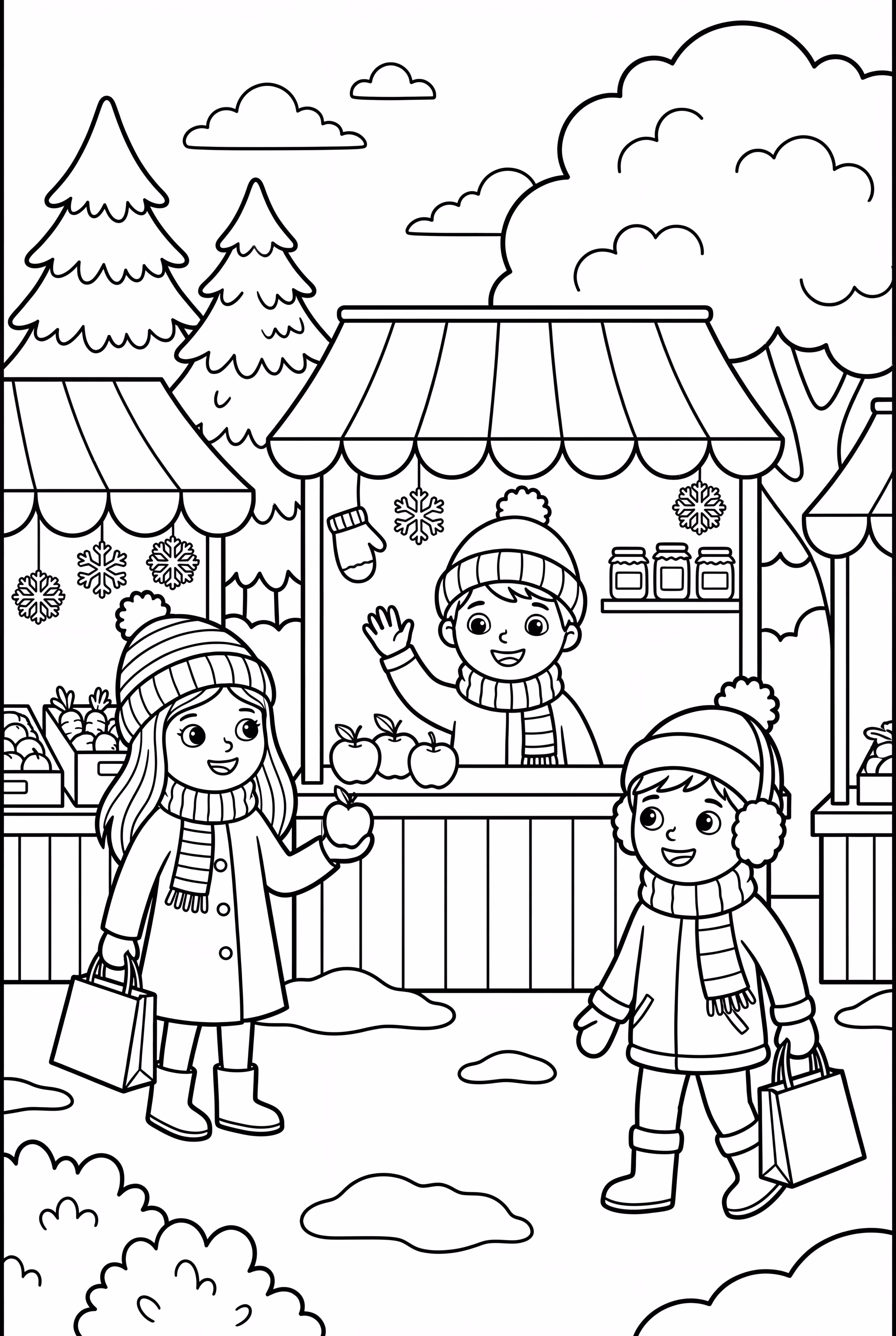 Shopping at the Winter Market