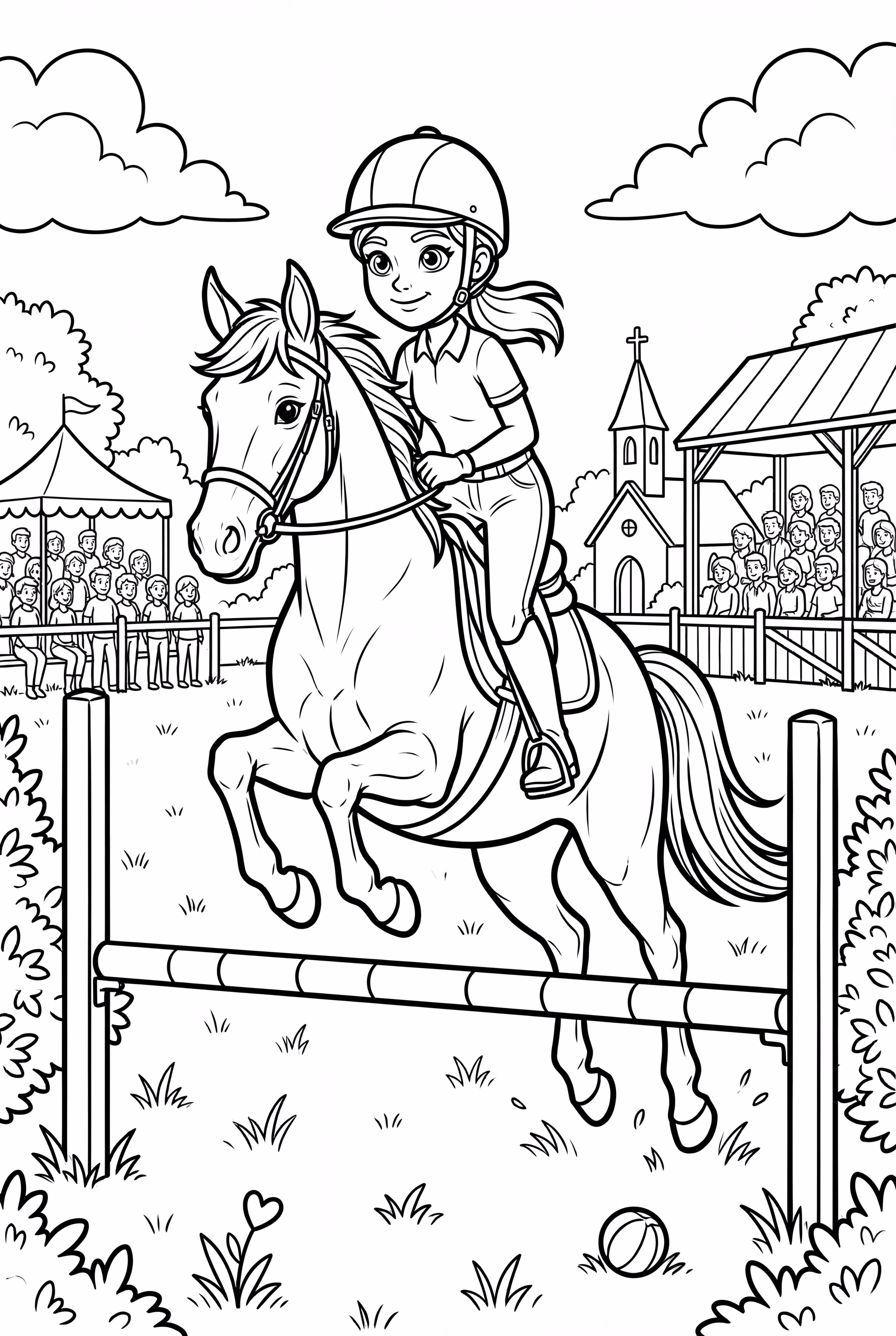 Show Jumping Horse in Action