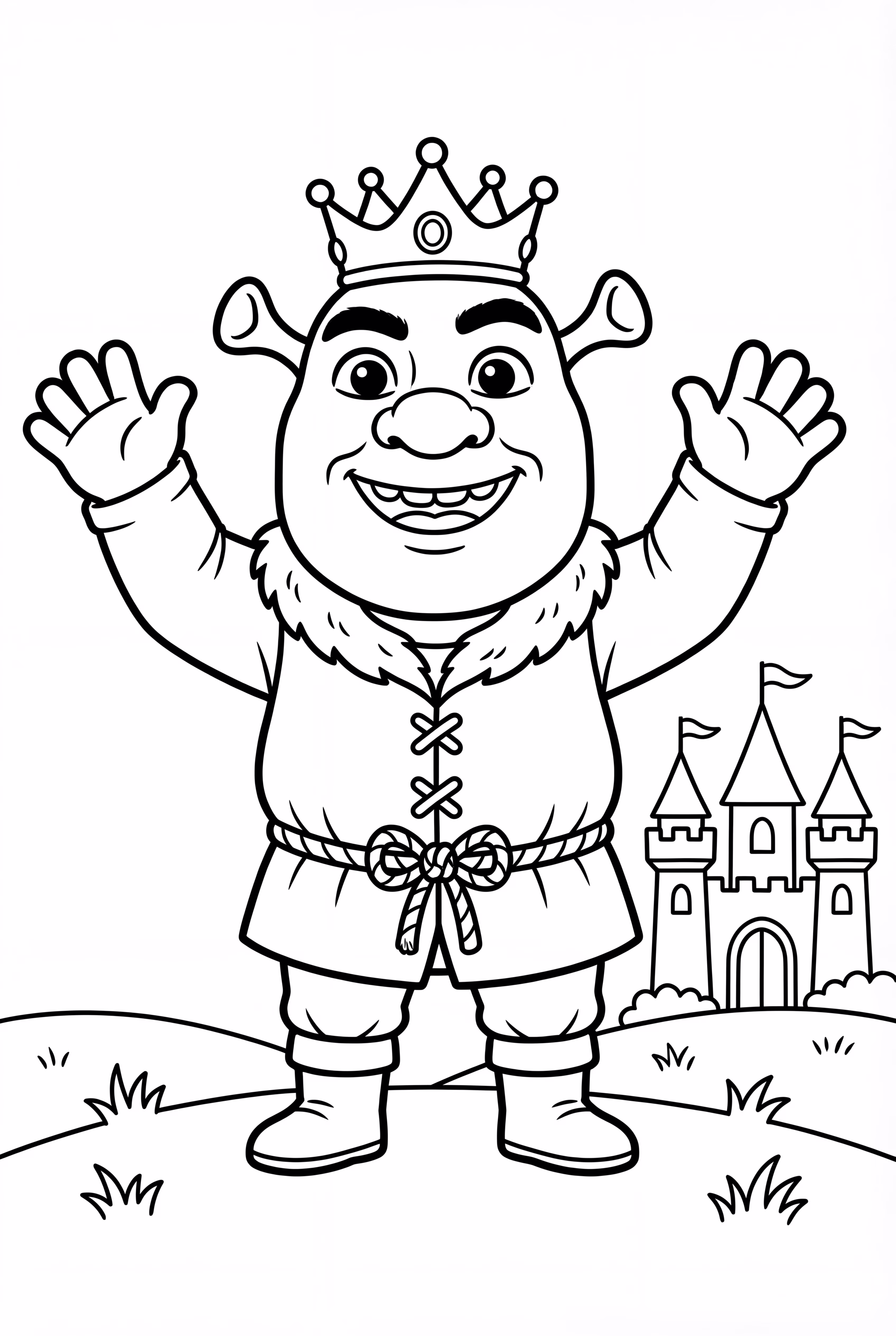 Shrek Wearing A Crown