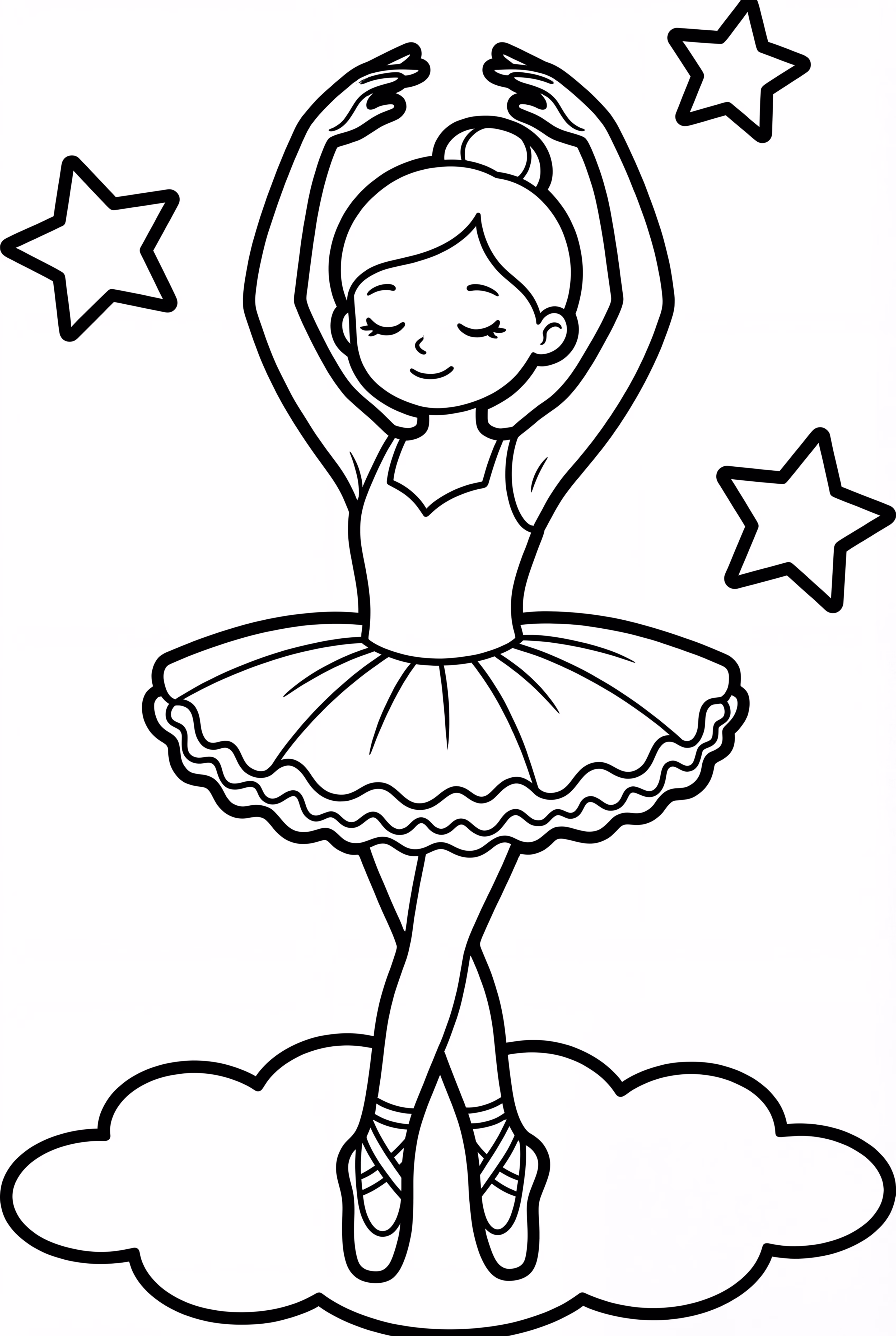 Simple Ballerina with Stars