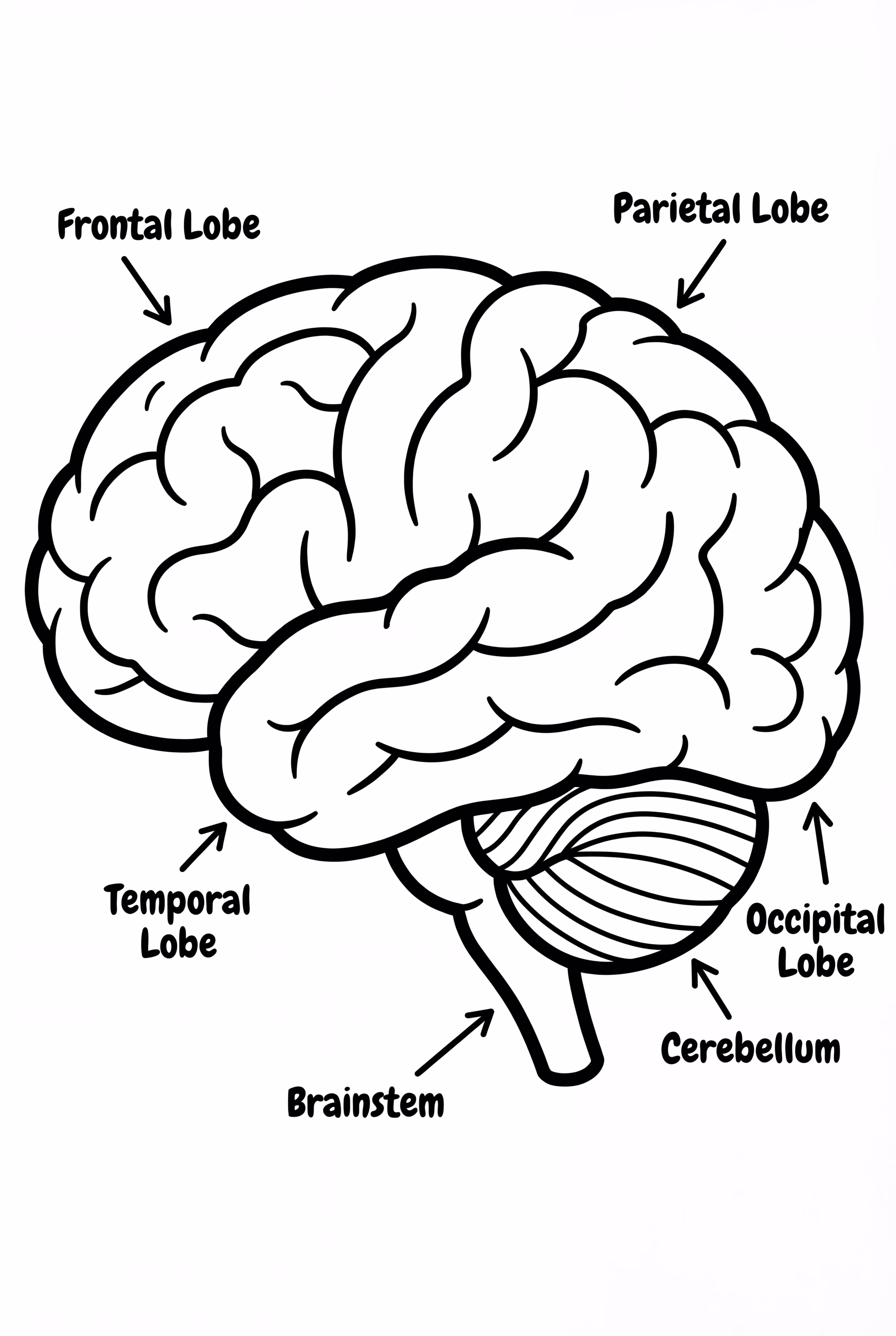 简单大脑解剖图
