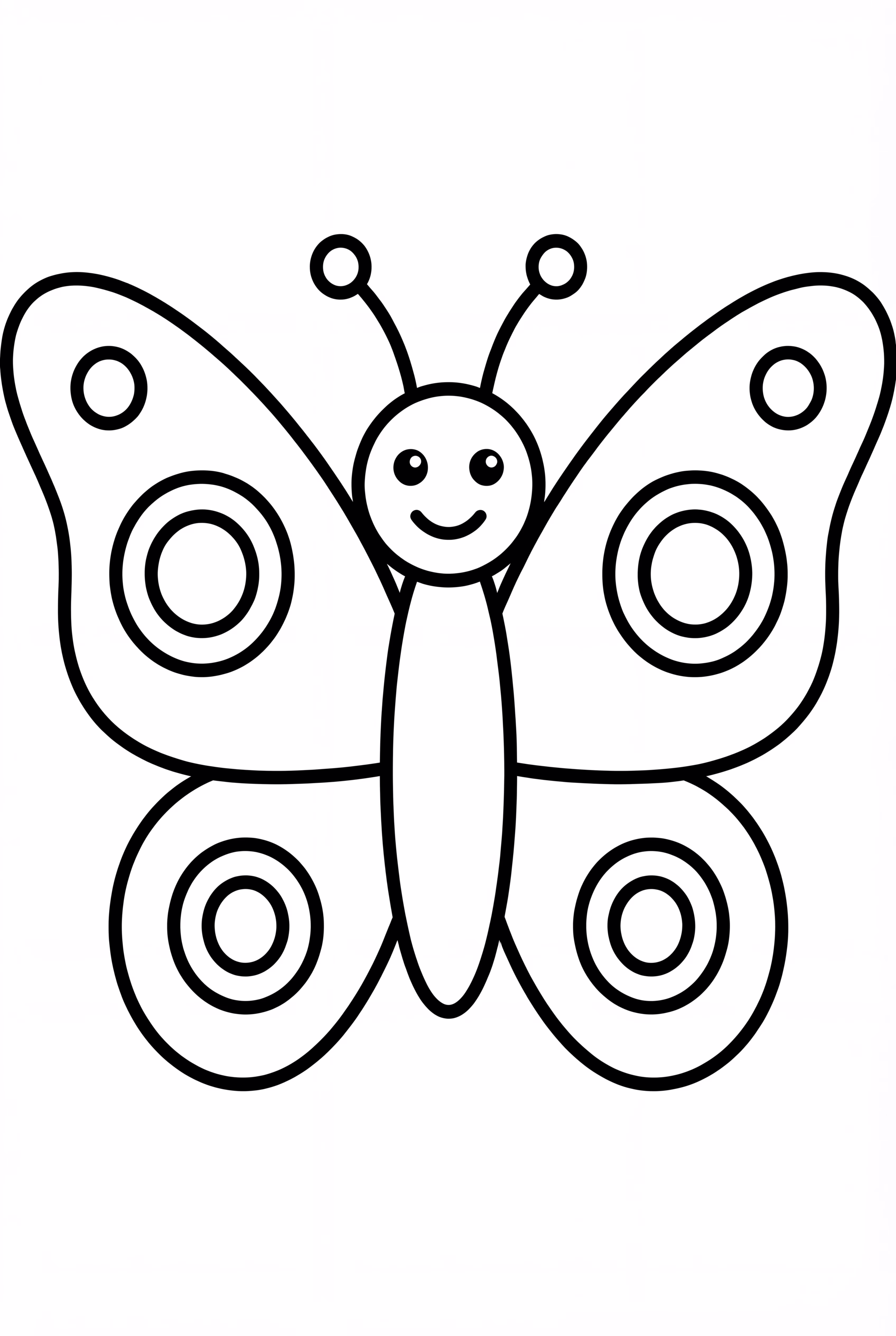 Simple Butterfly Outline For Preschoolers
