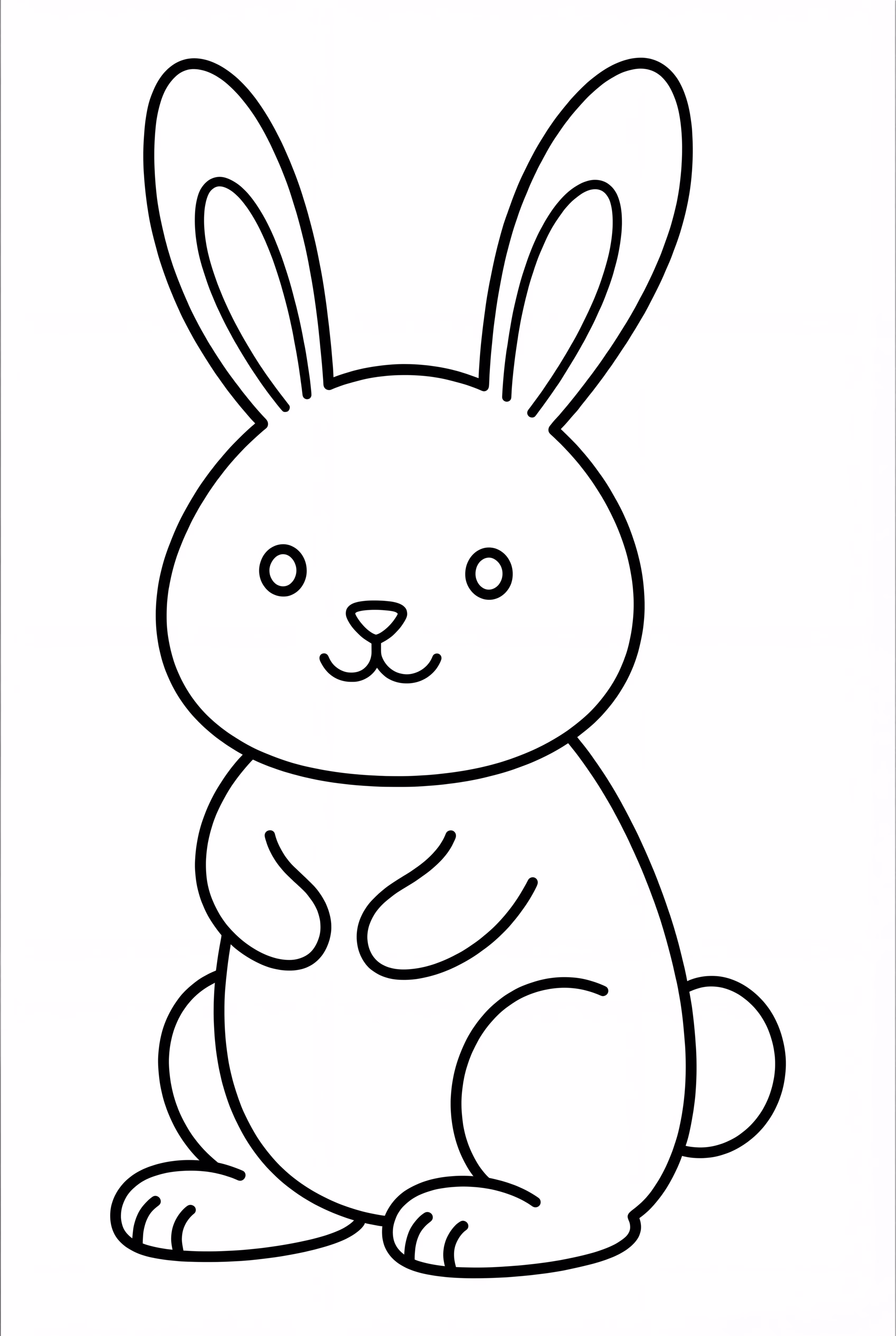 簡單復活節兔子輪廓