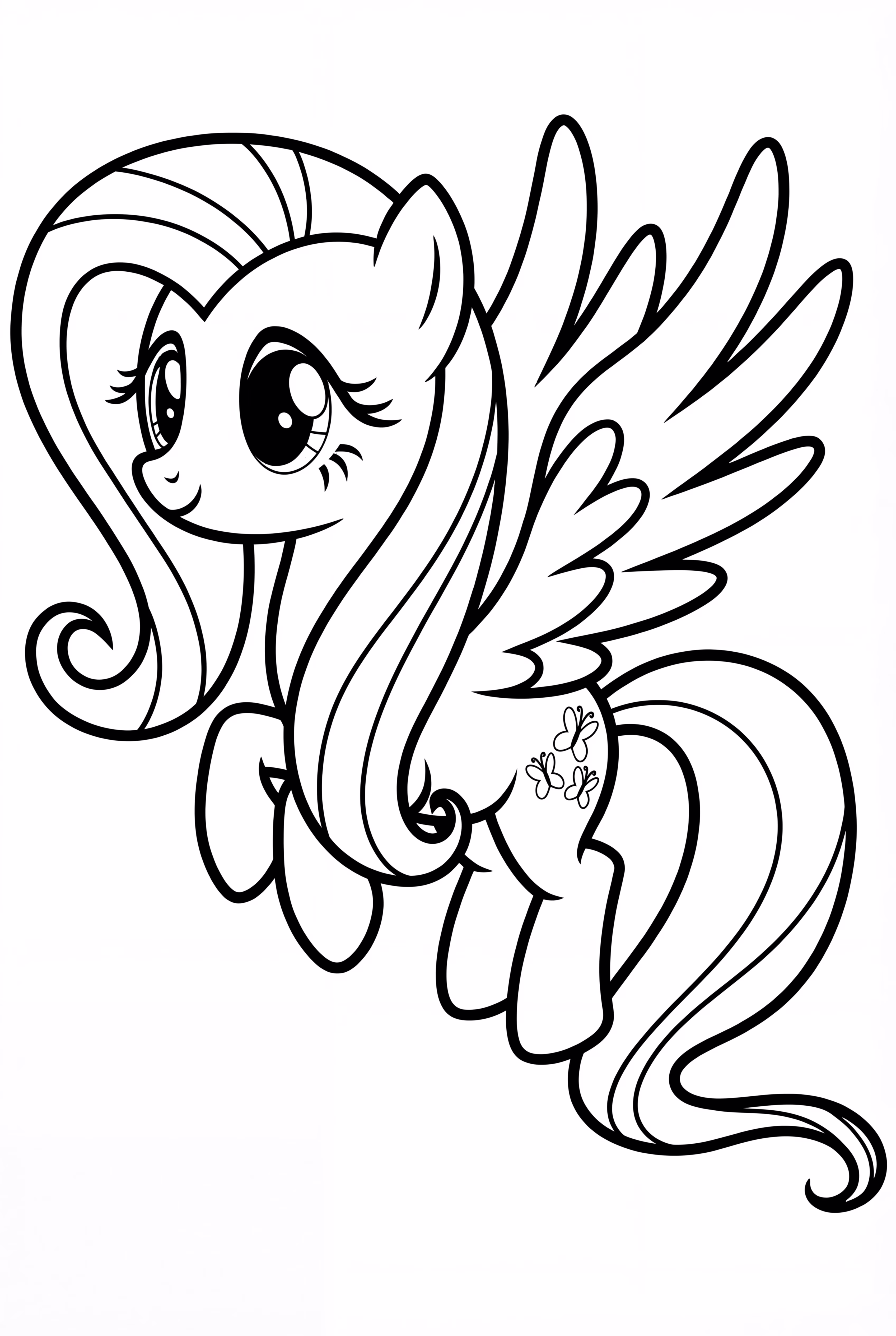 Simple Fluttershy Flying Pose