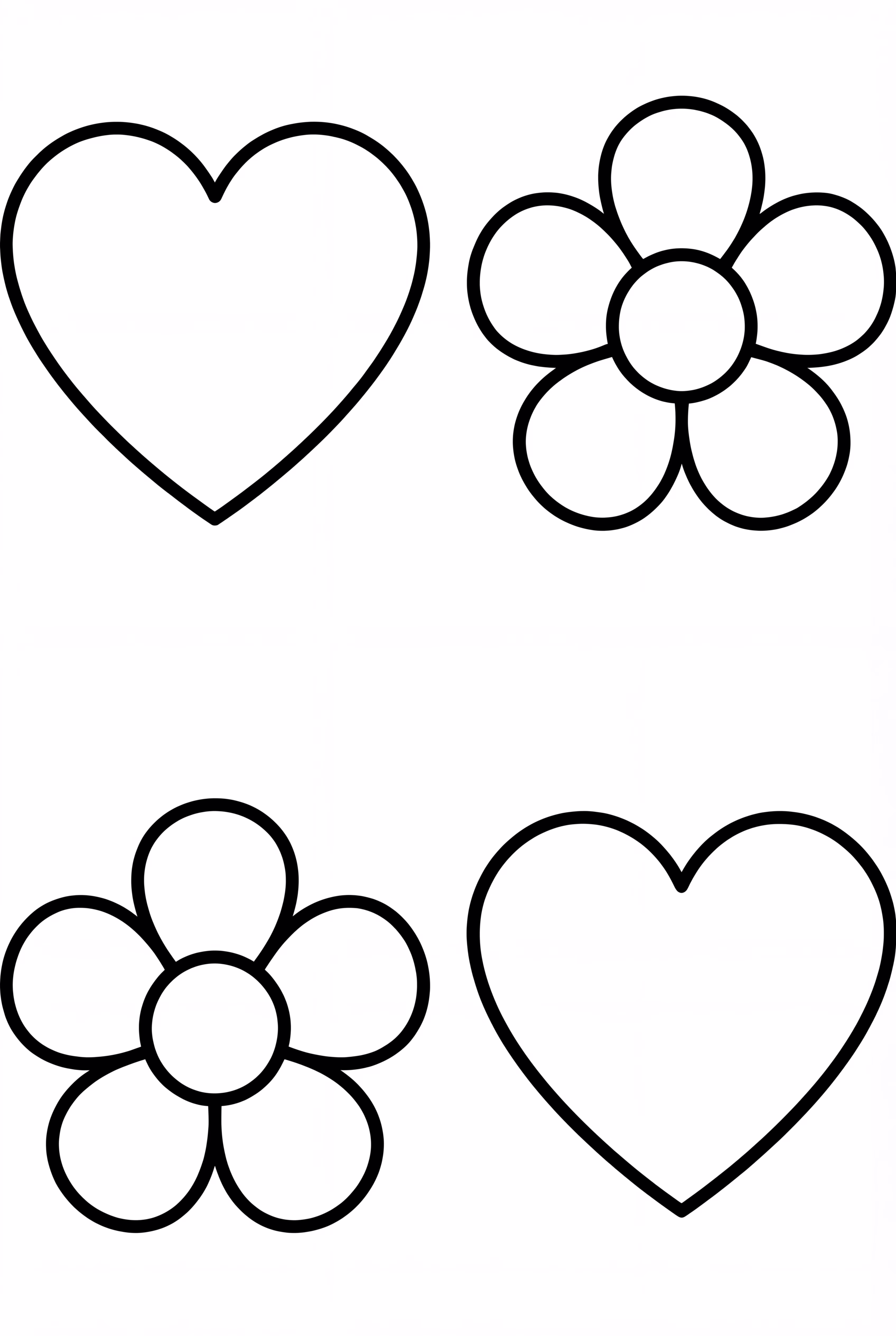 Simple Hearts and Flowers