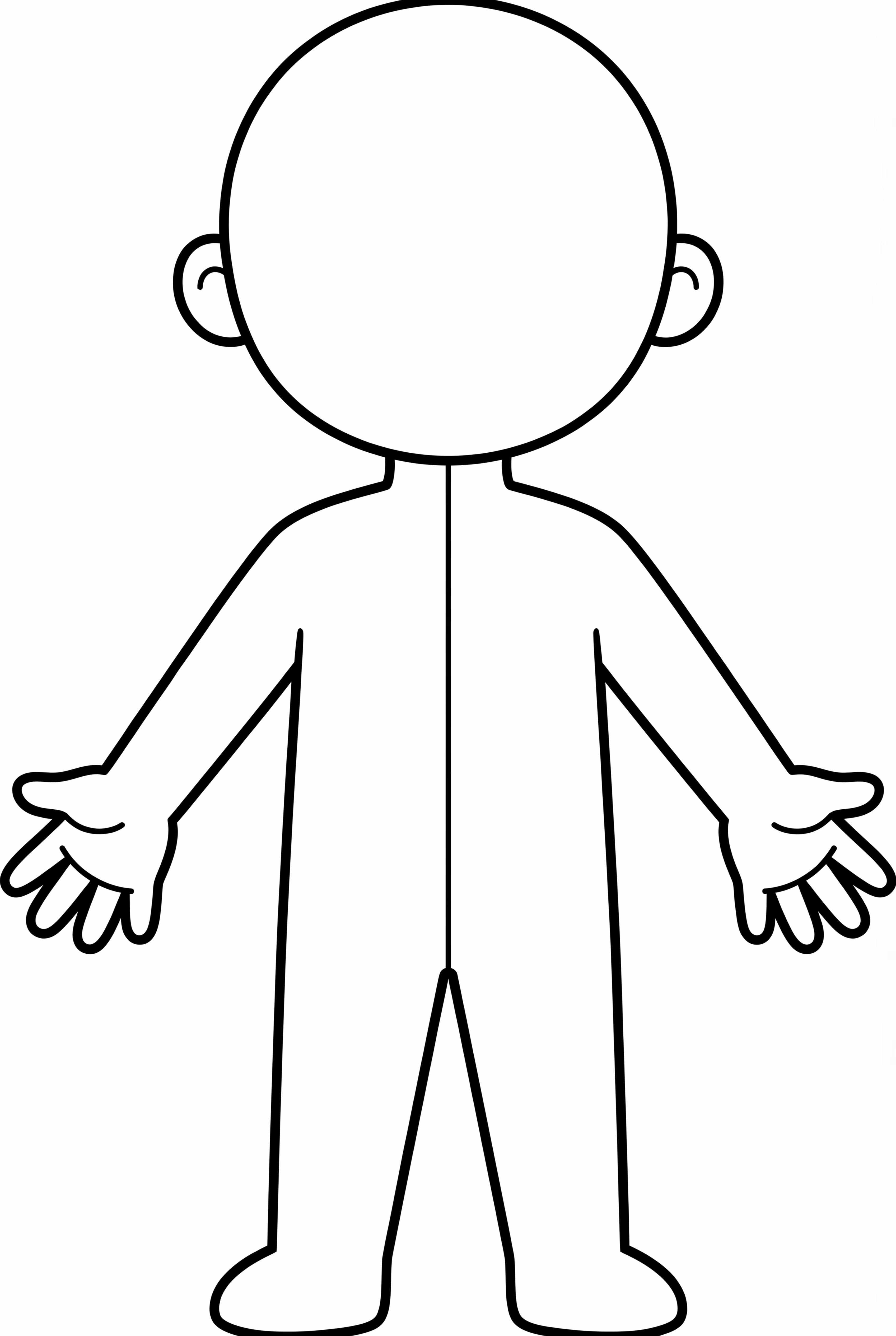 Simple Human Body Anatomy Outline