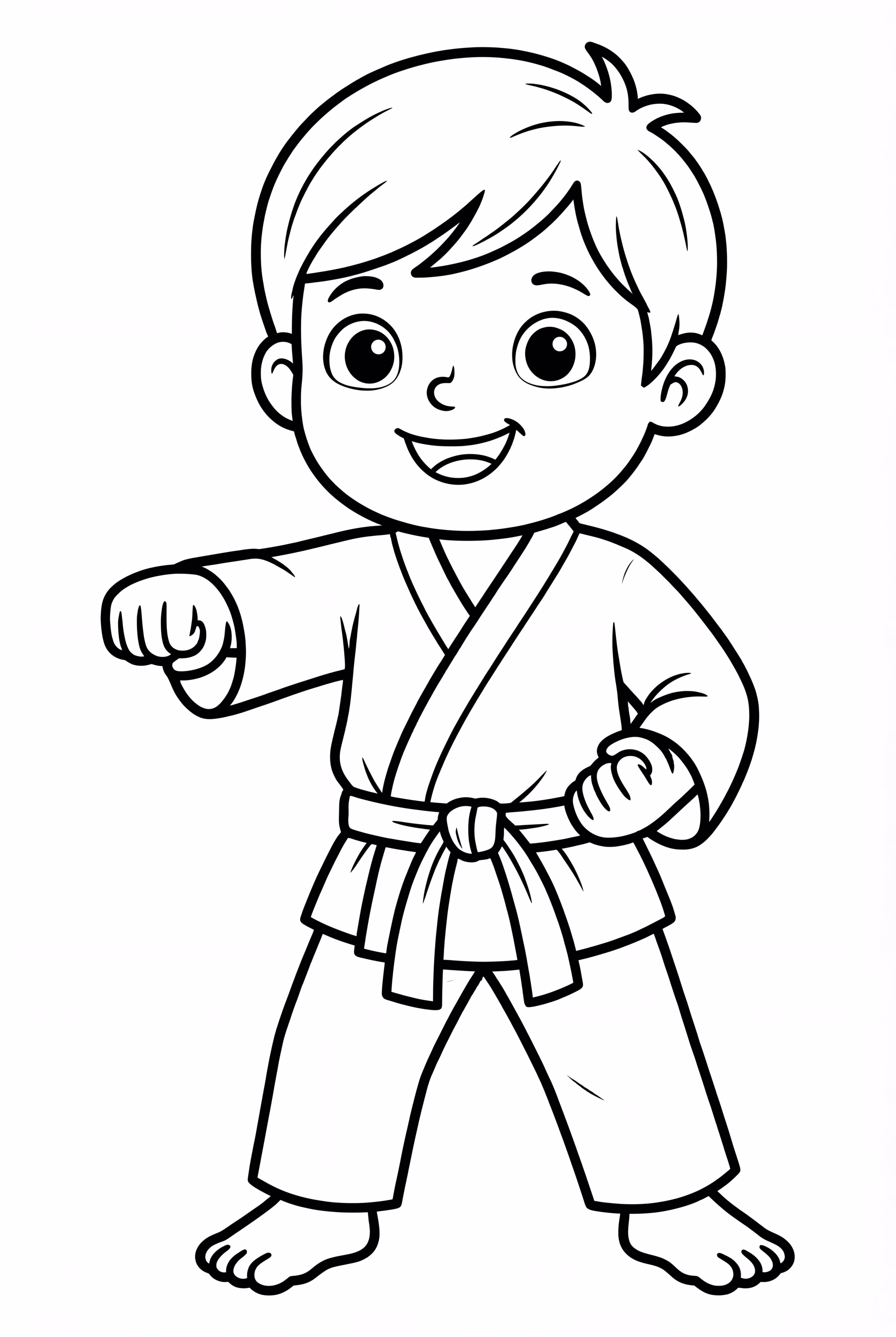 Simple Karate Punch Pose