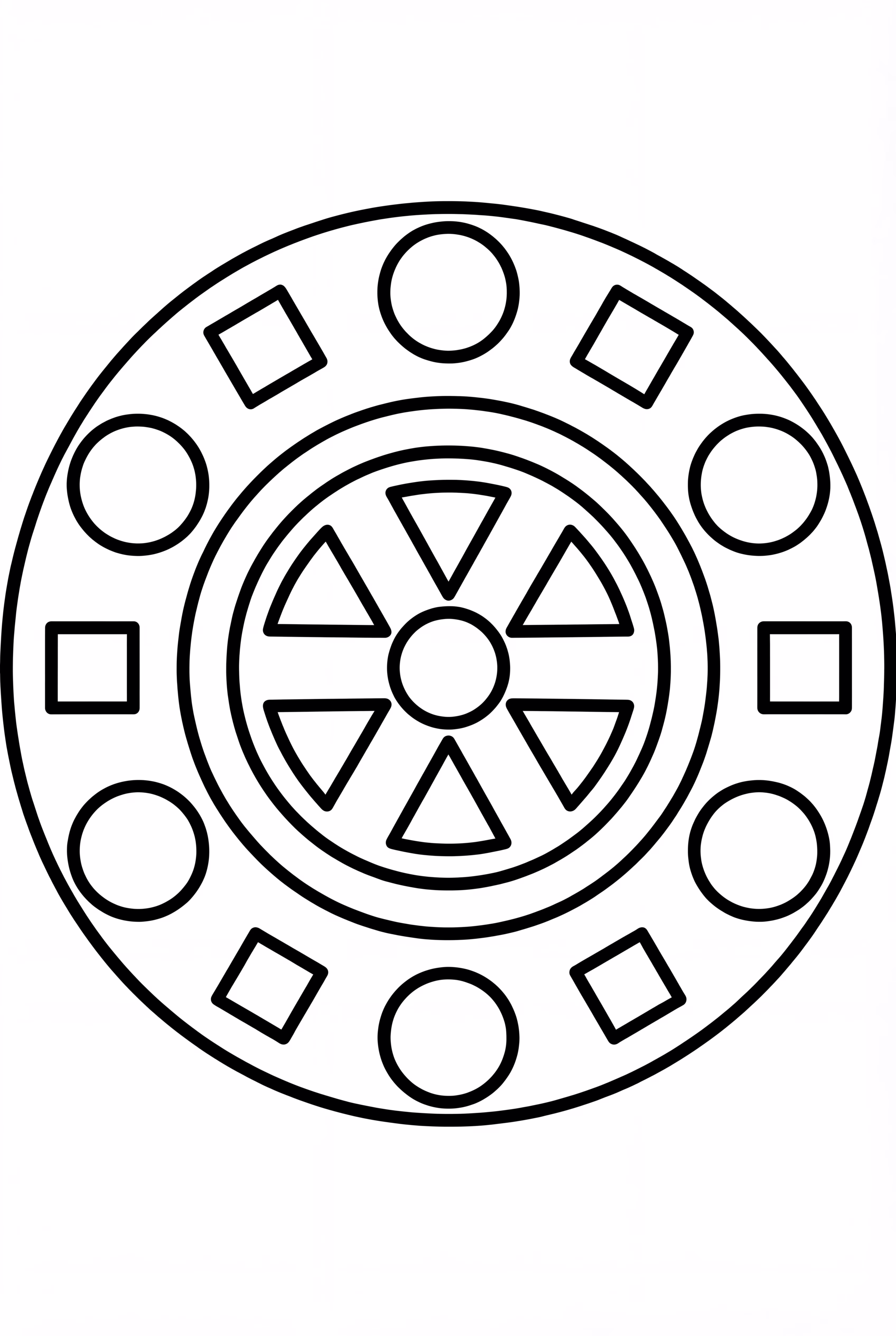 Simple Mandala with Basic Shapes