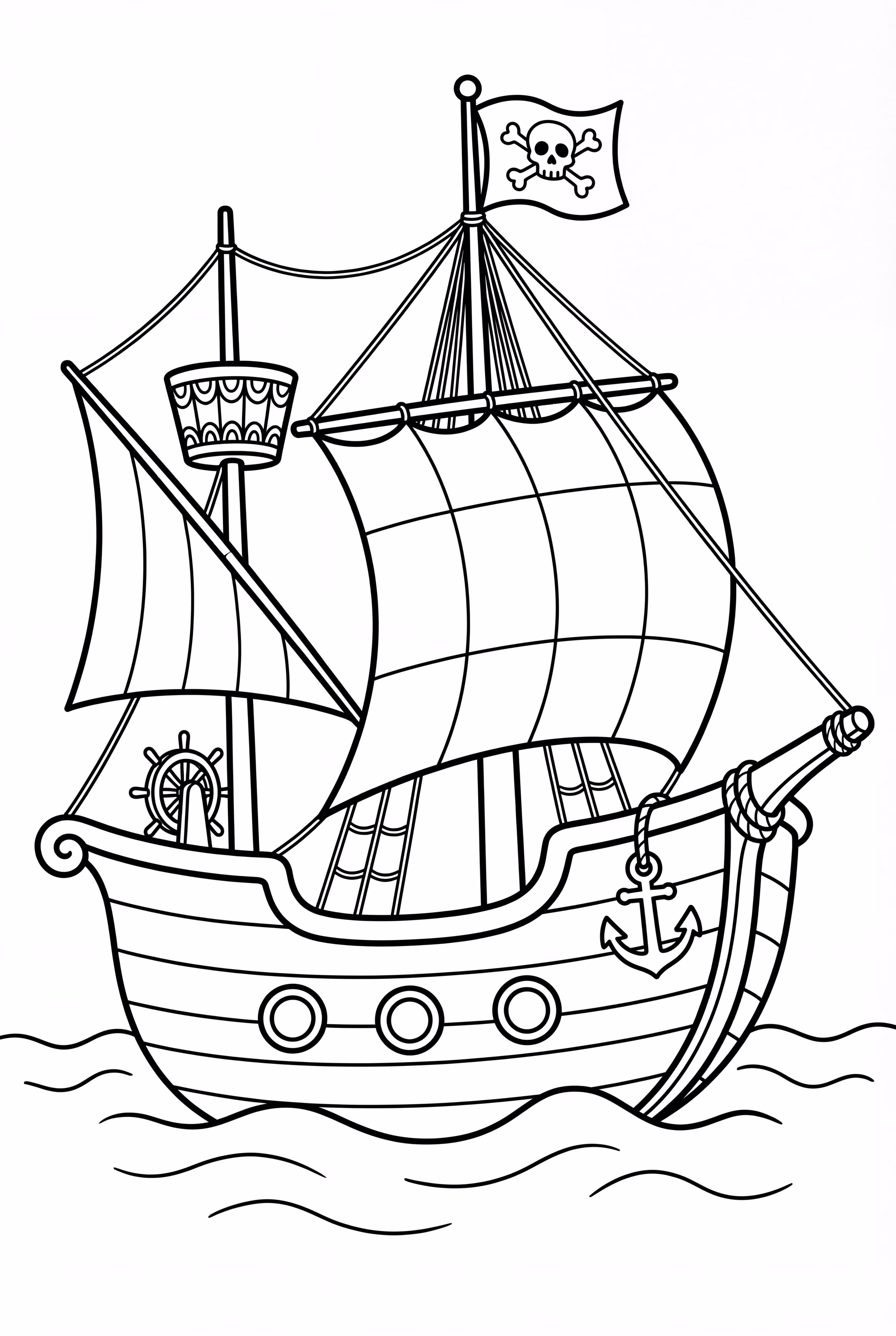 Simple Pirate Ship Sailing