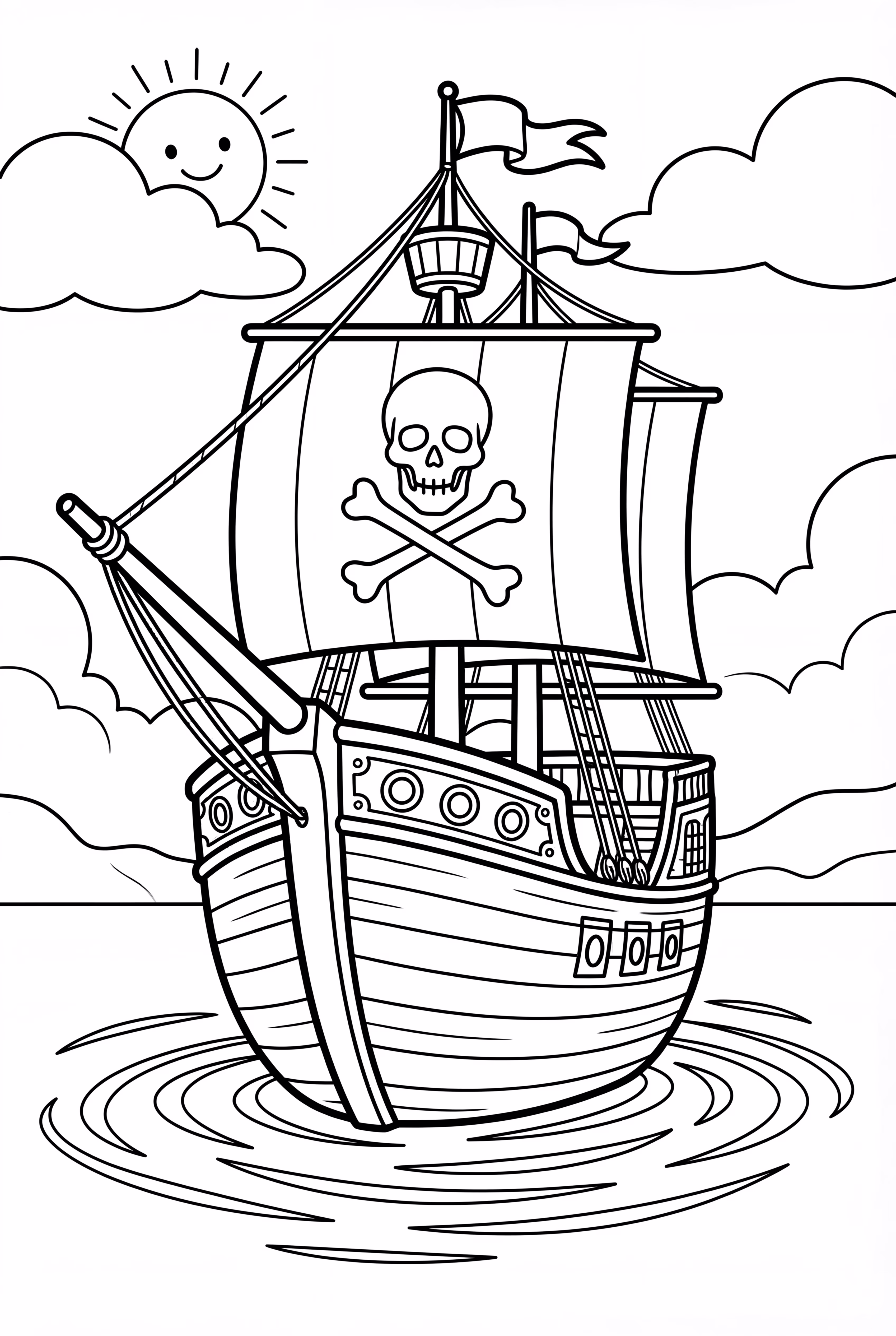 Simple Pirate Ship Sailing