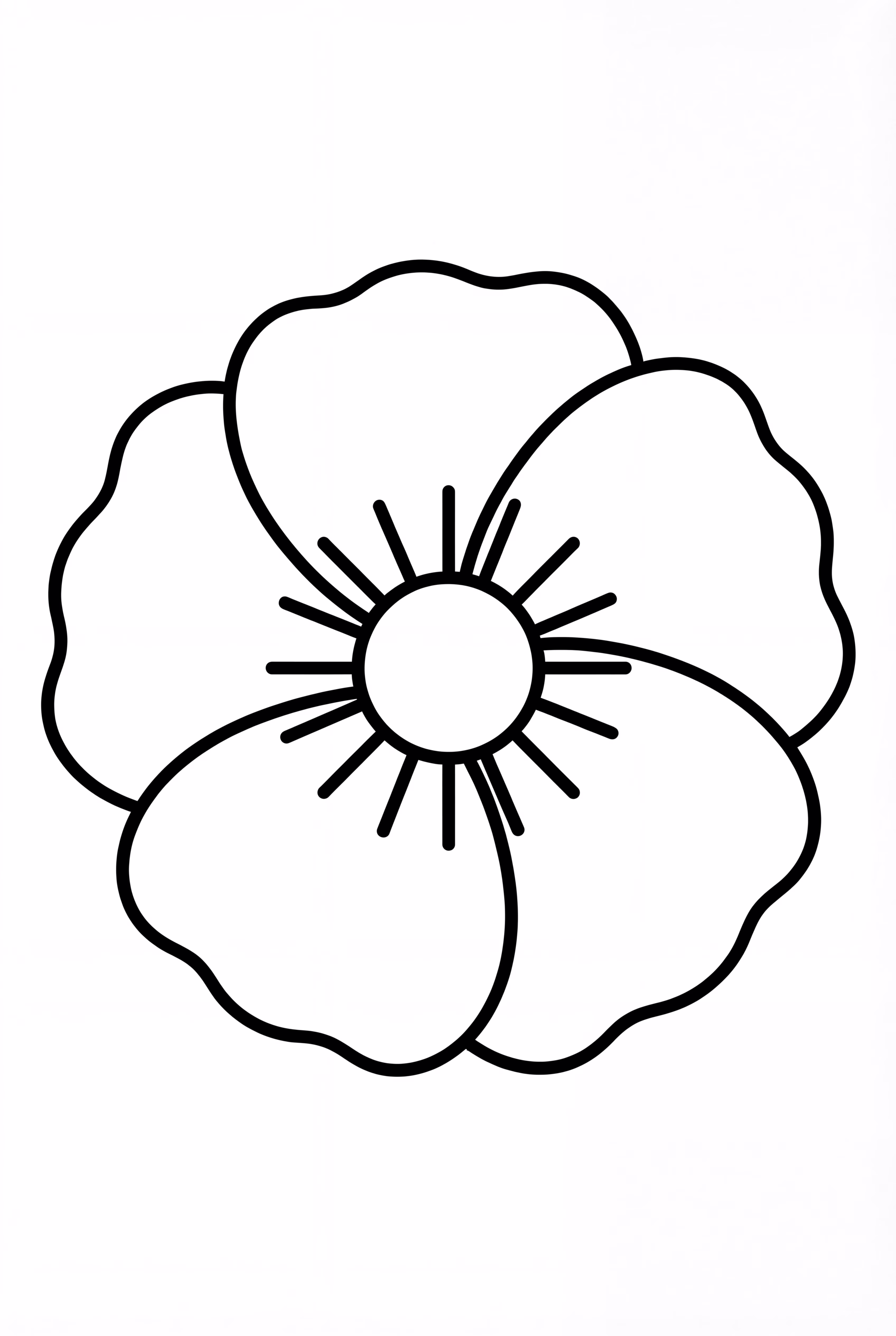 Simple Poppy Flower Head