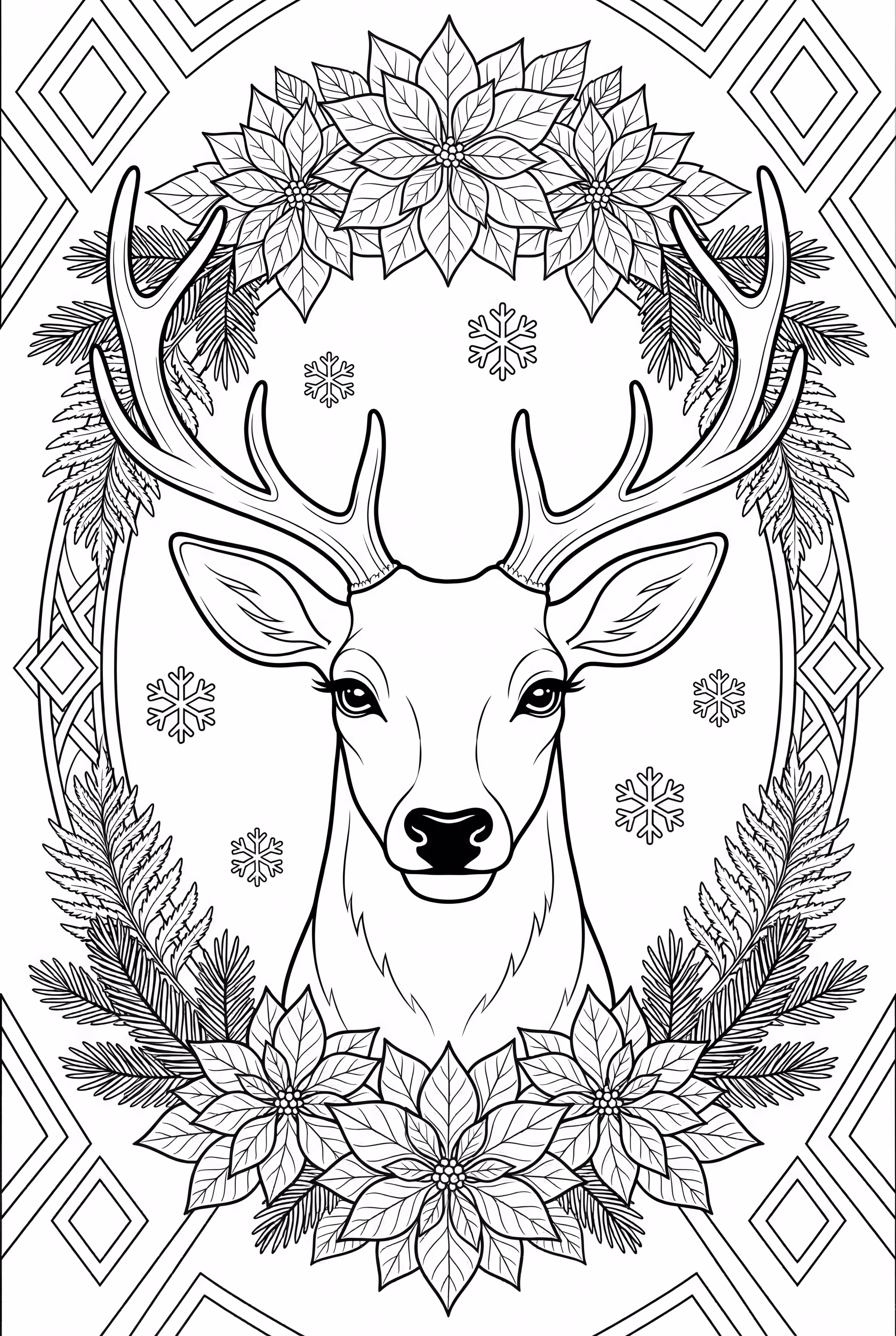 tête de renne simple