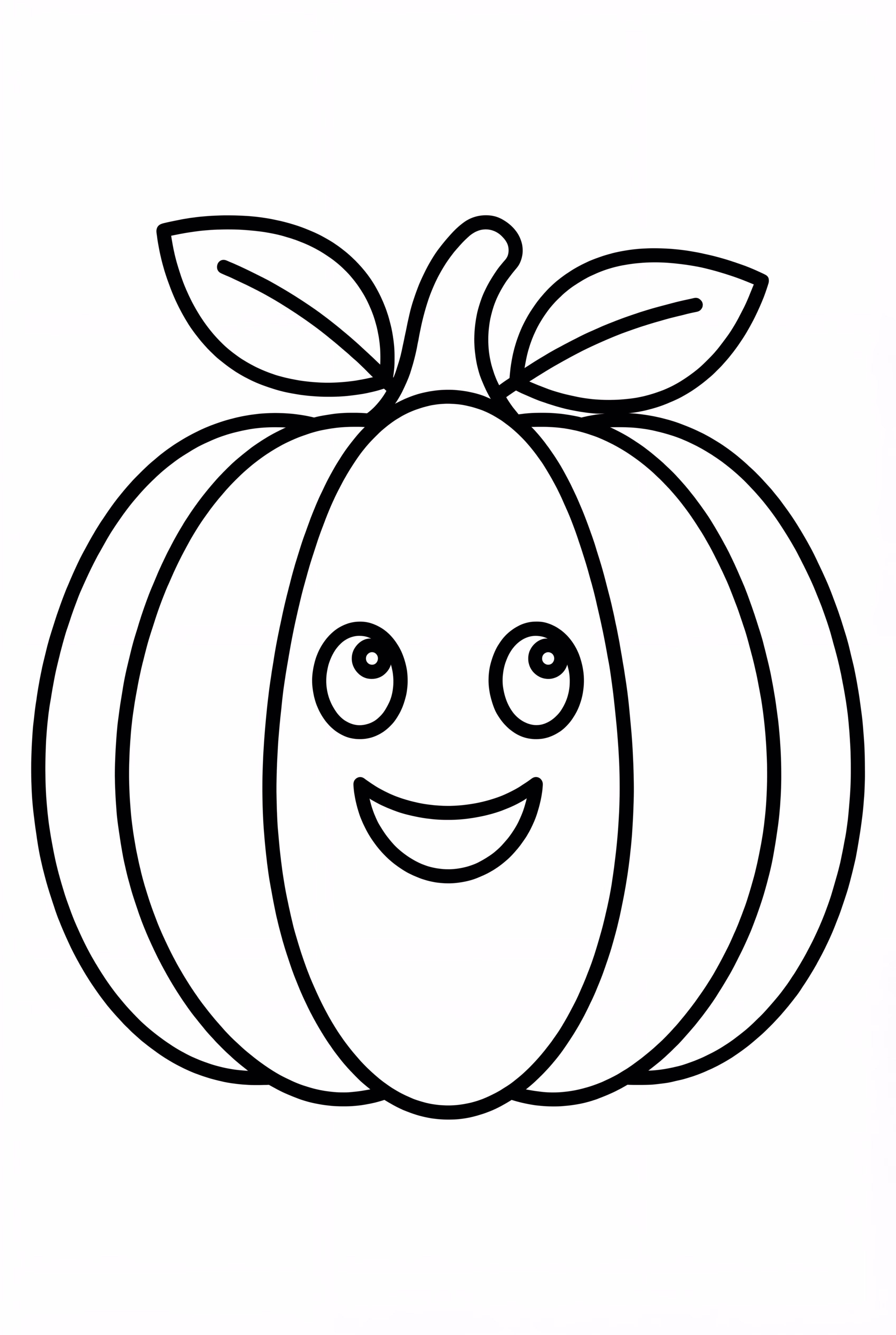 Simple Round Pumpkin Outline