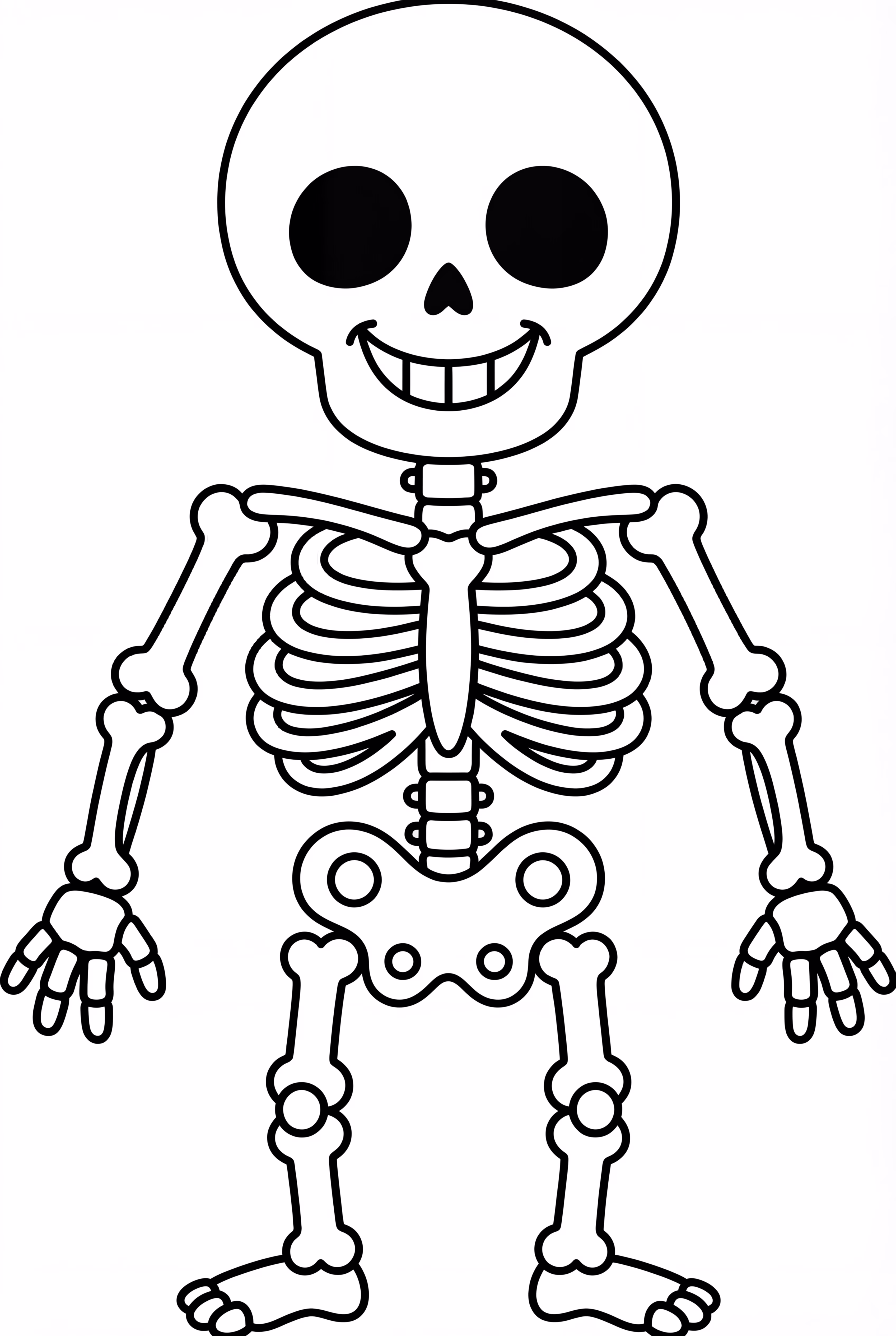 シンプルな骨格の解剖図