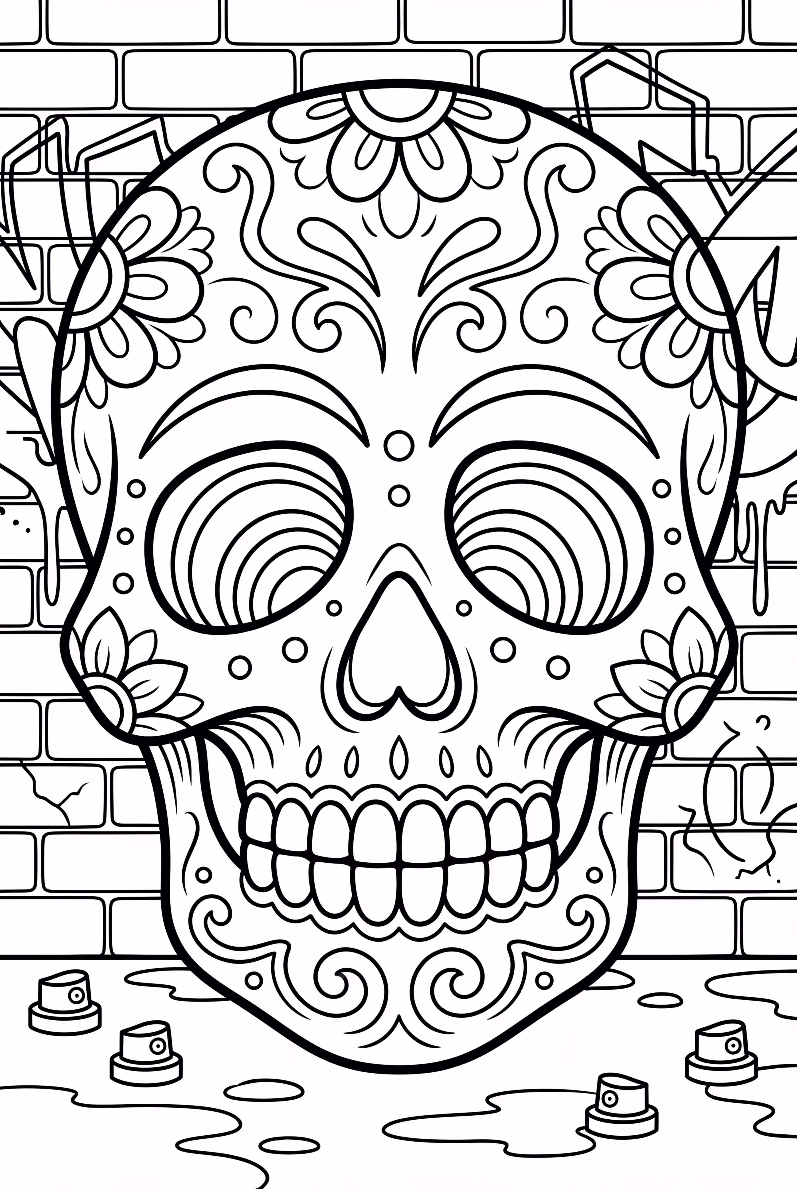 Grafite de caveira simples