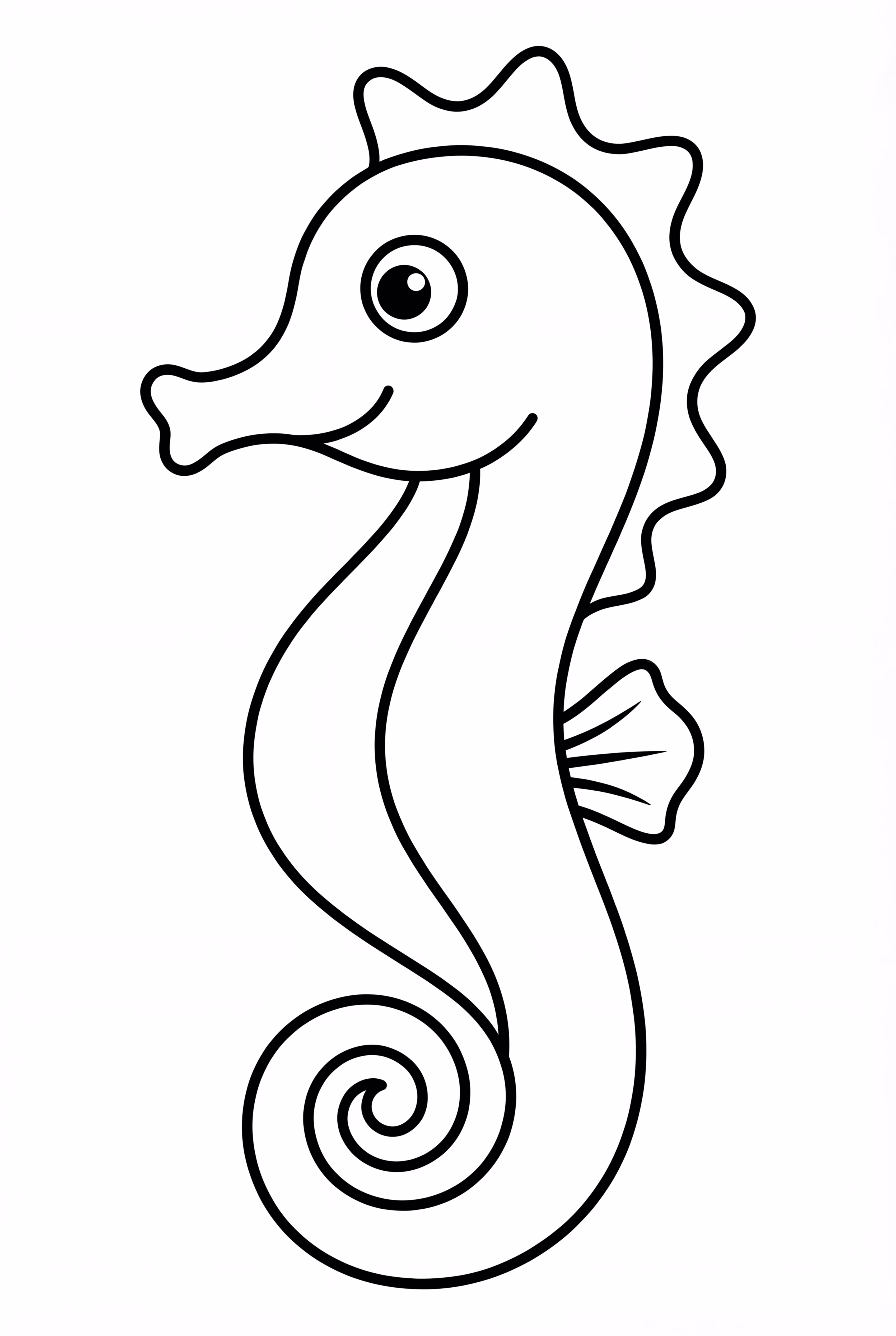 Simple Smiling Seahorse