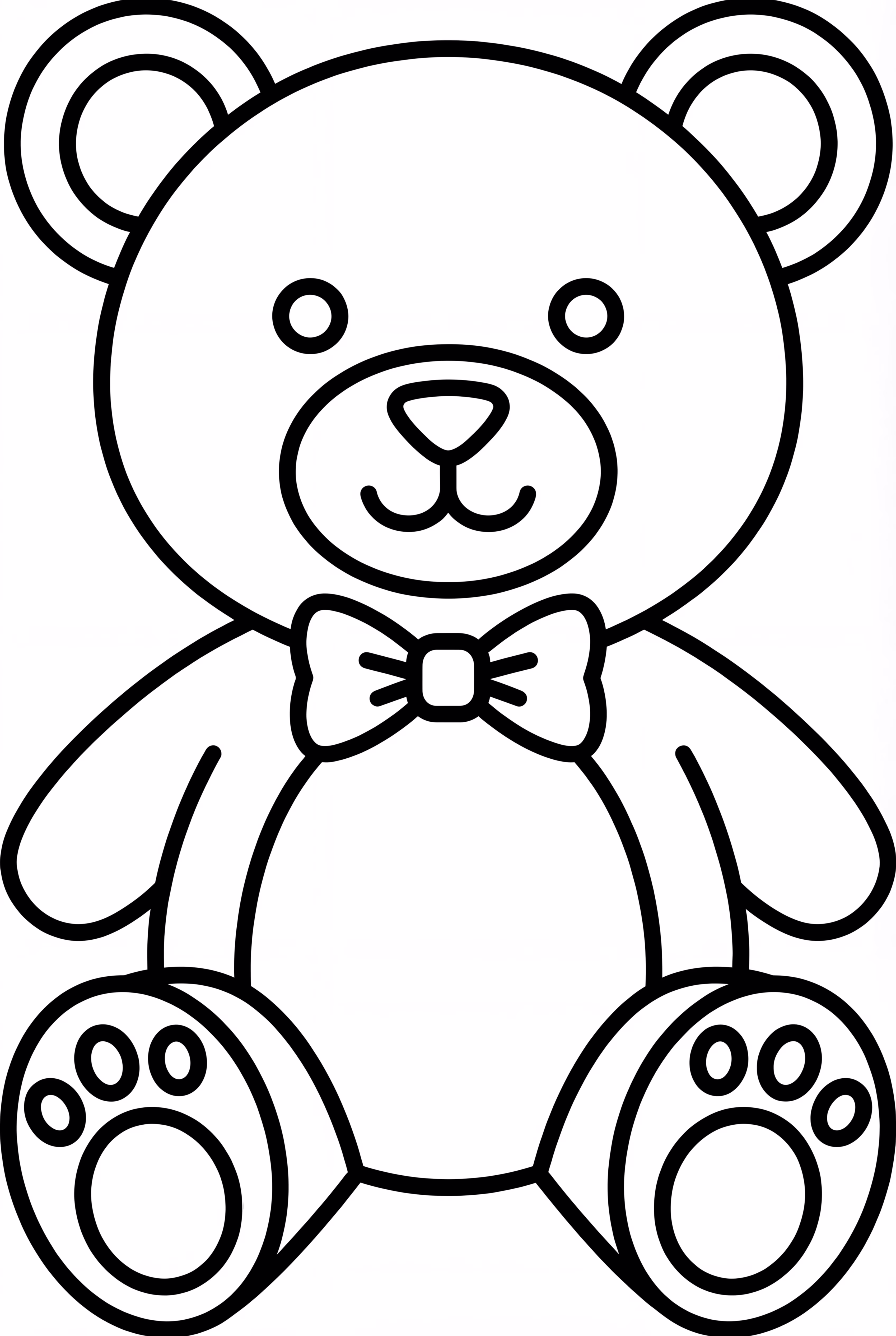 带蝴蝶结的简单泰迪熊