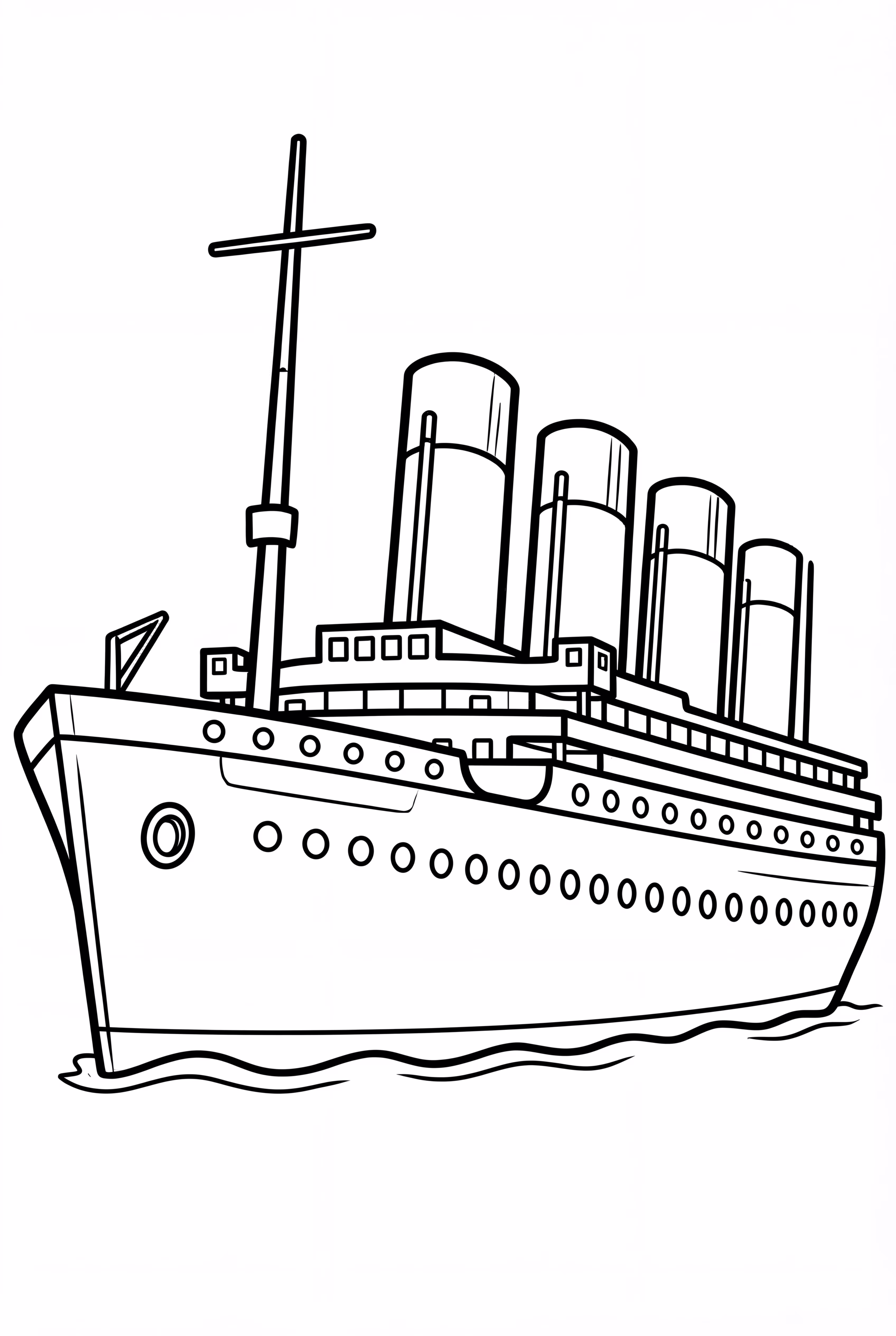 Contorno Simple del Titanic para Calcar