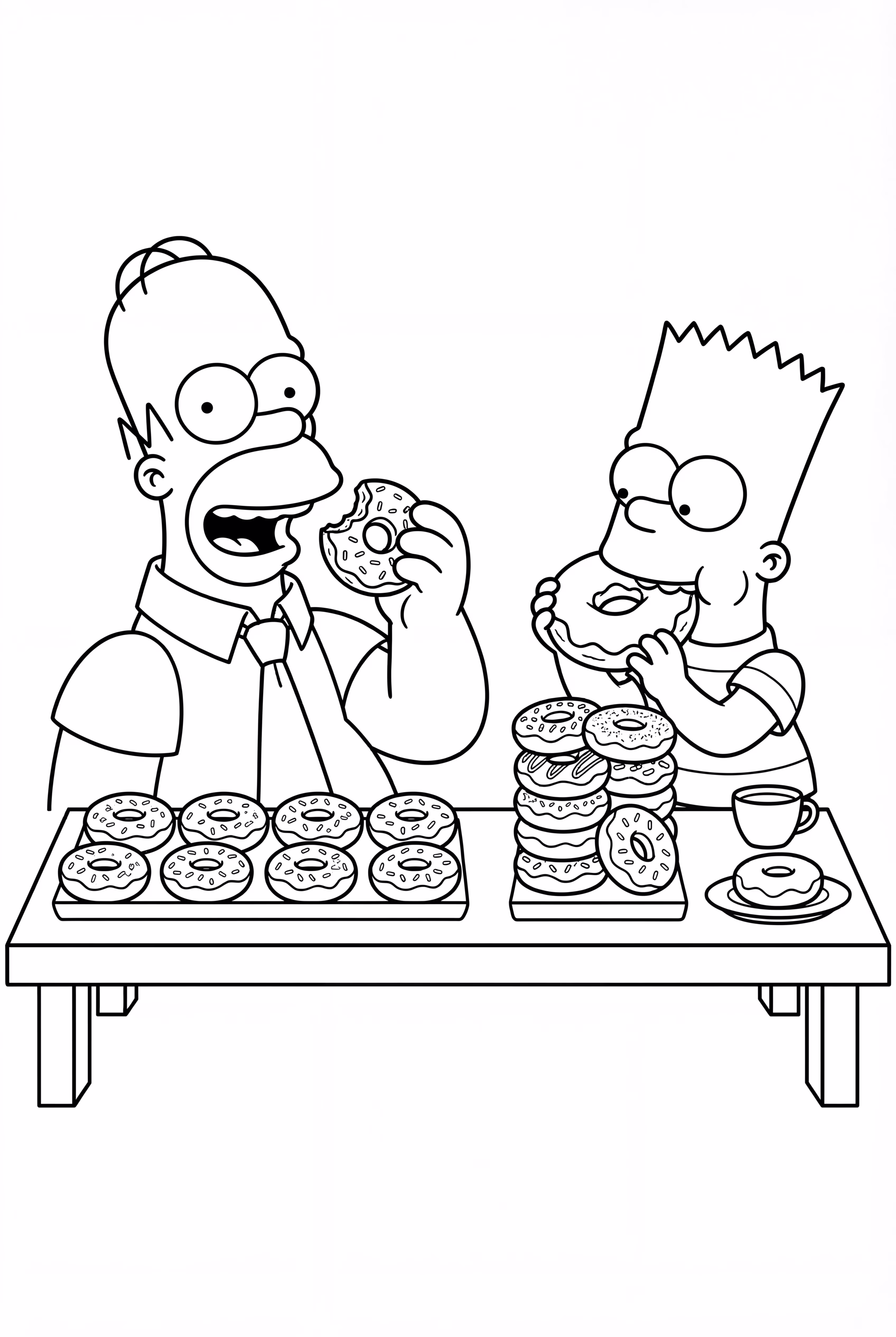 Simpsons Donut Eating Contest