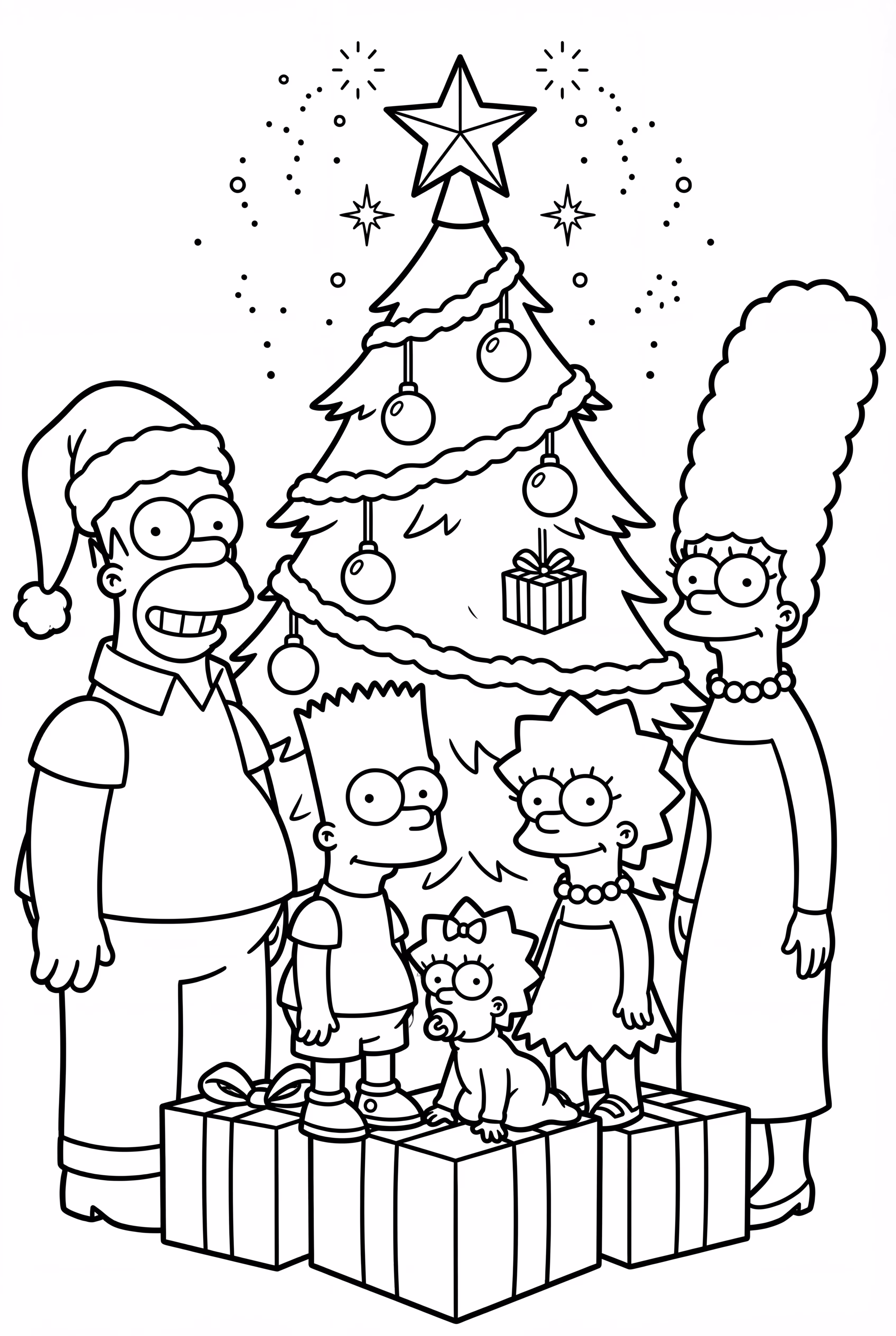 Simpsons Family Christmas Celebration