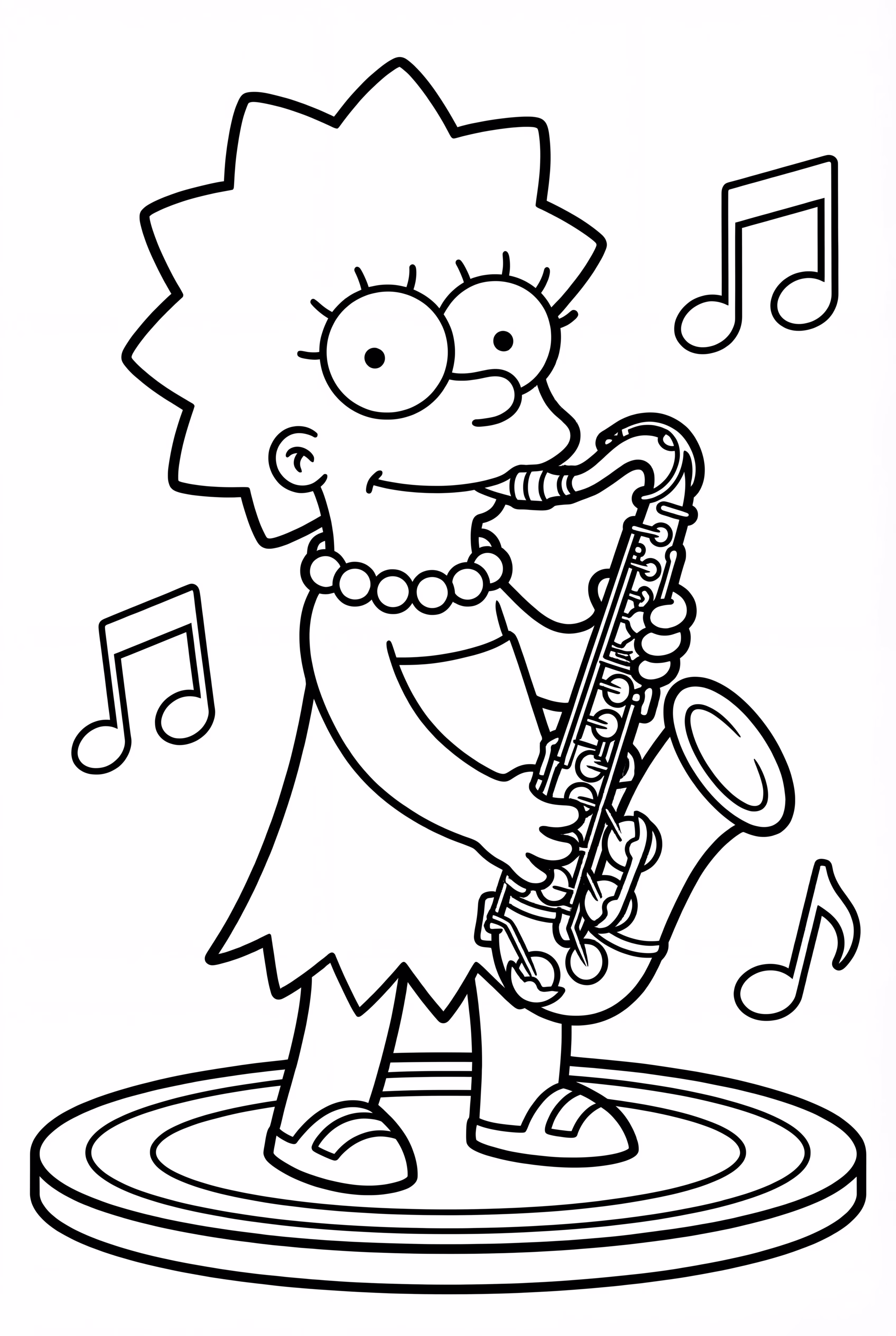 Simpsons Lisa Playing Saxophone Solo