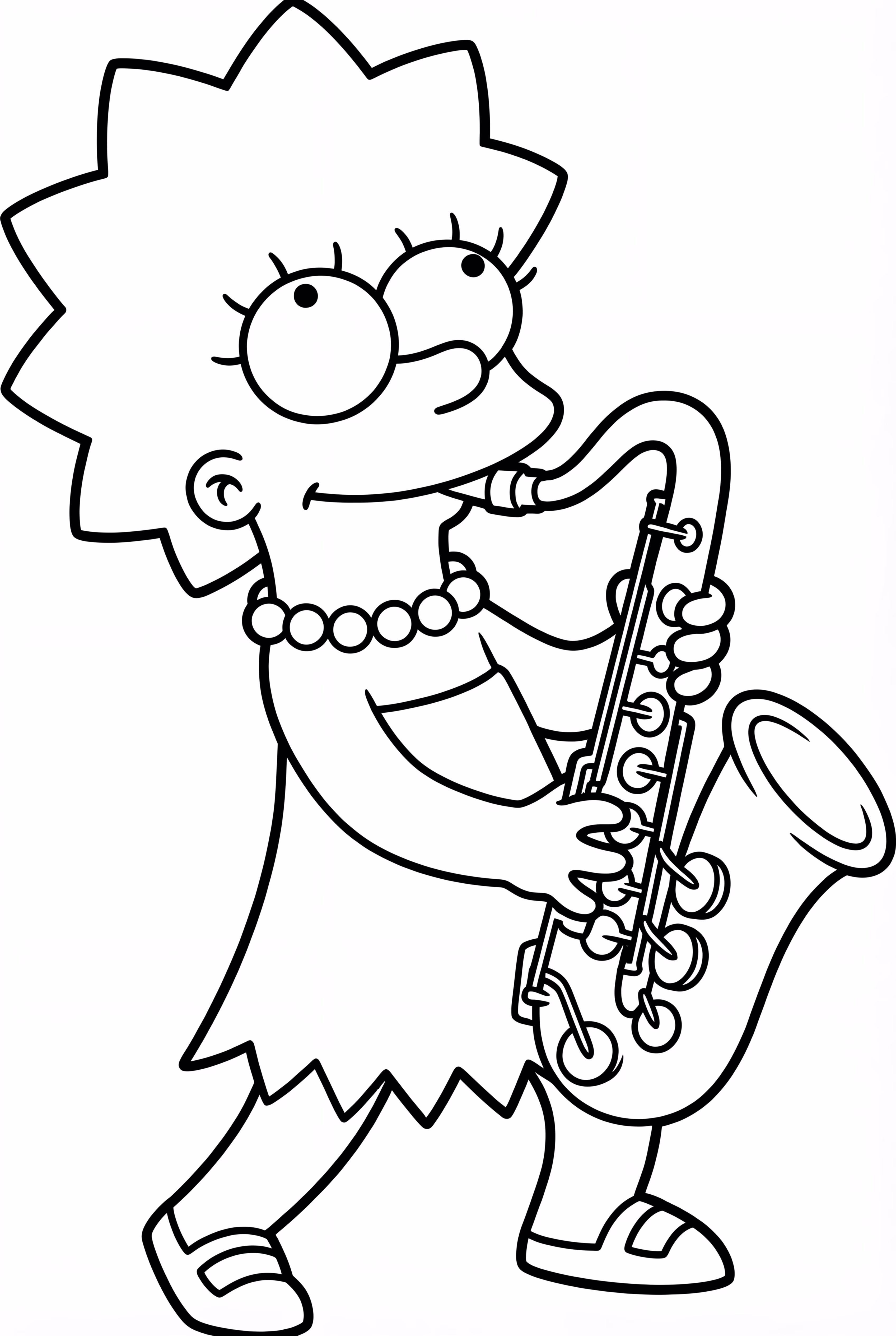 Simpsons Lisa Playing Saxophone Solo