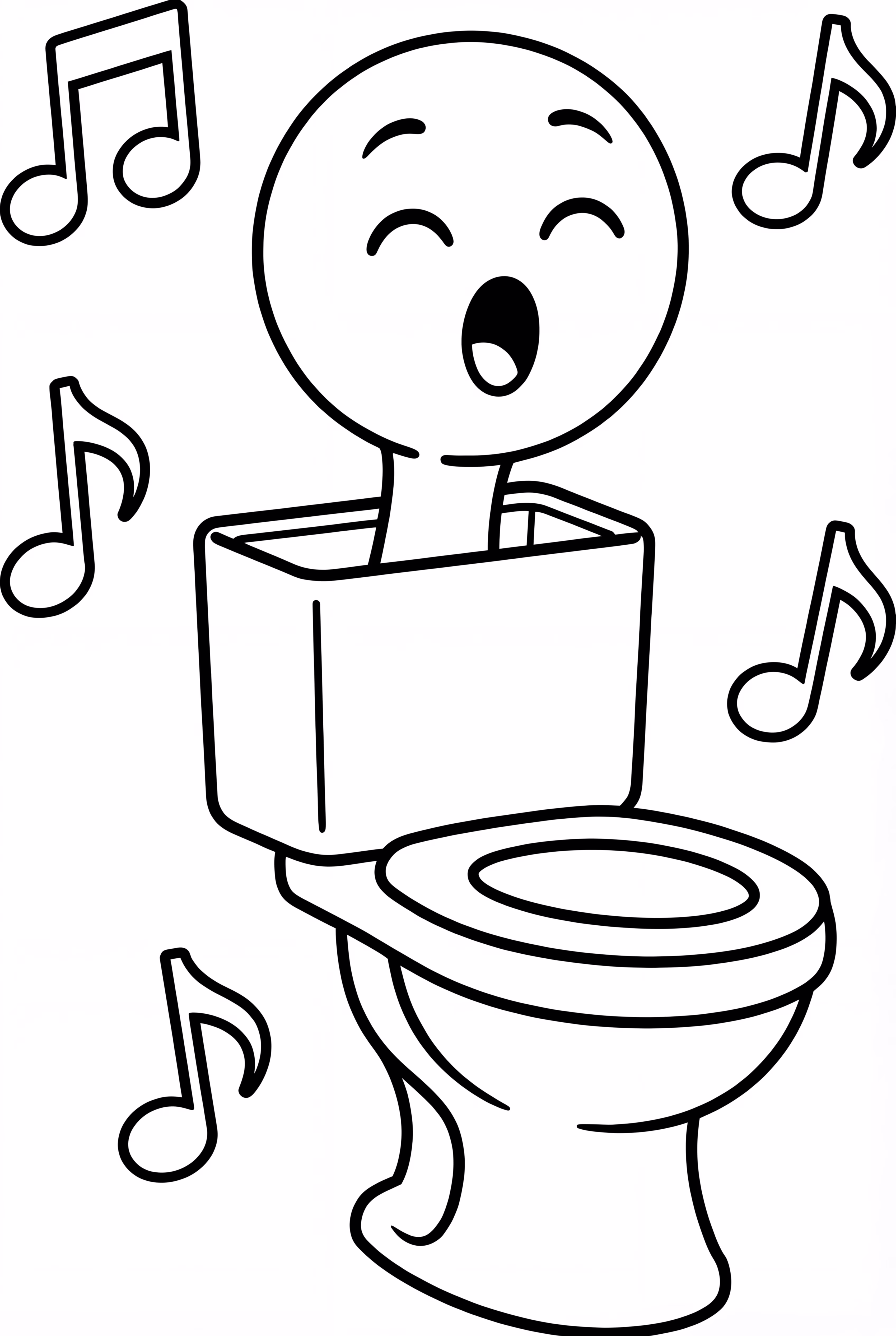 Toilettes Skibidi Chantantes Avec Notes de Musique