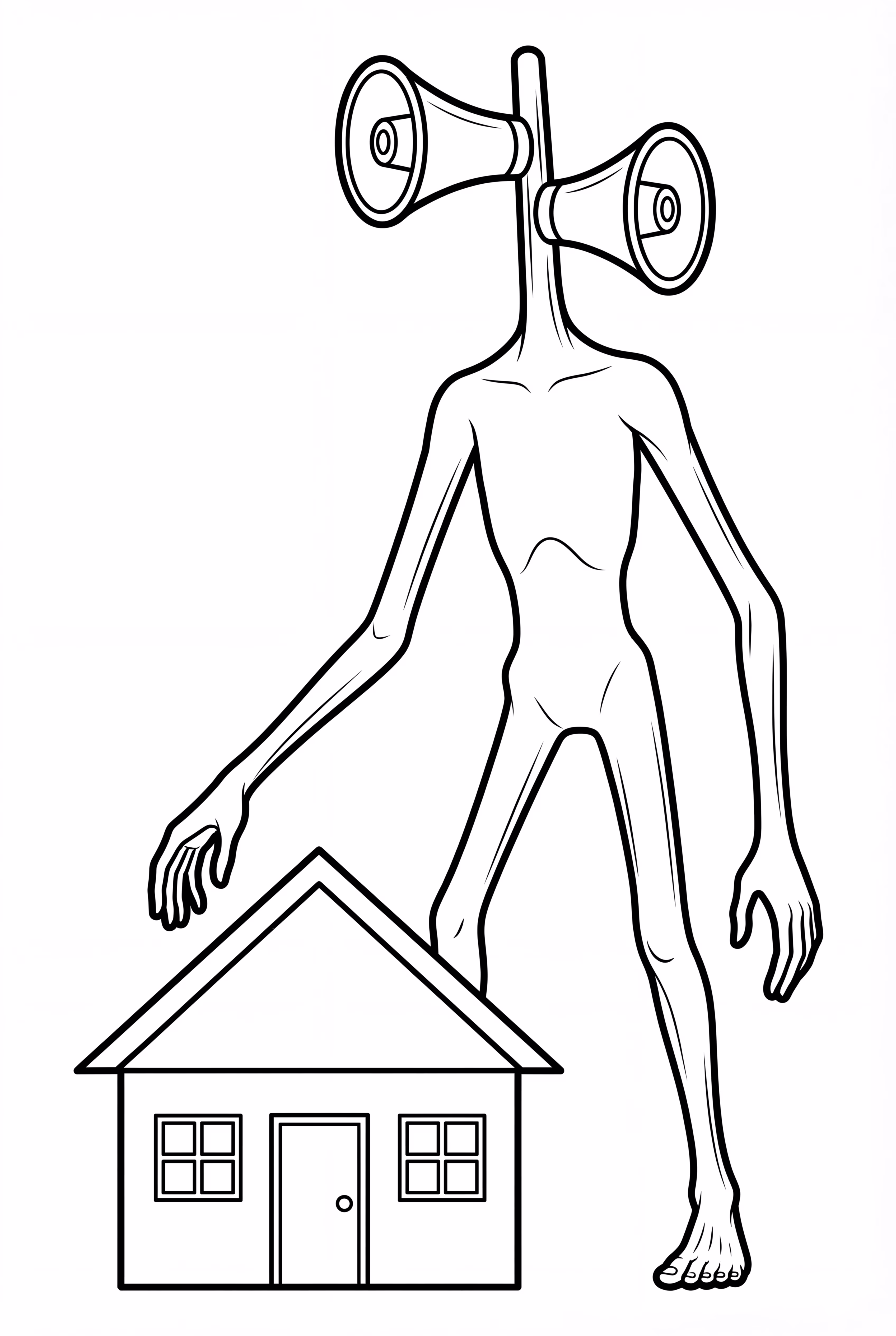 Siren Head And A Small House