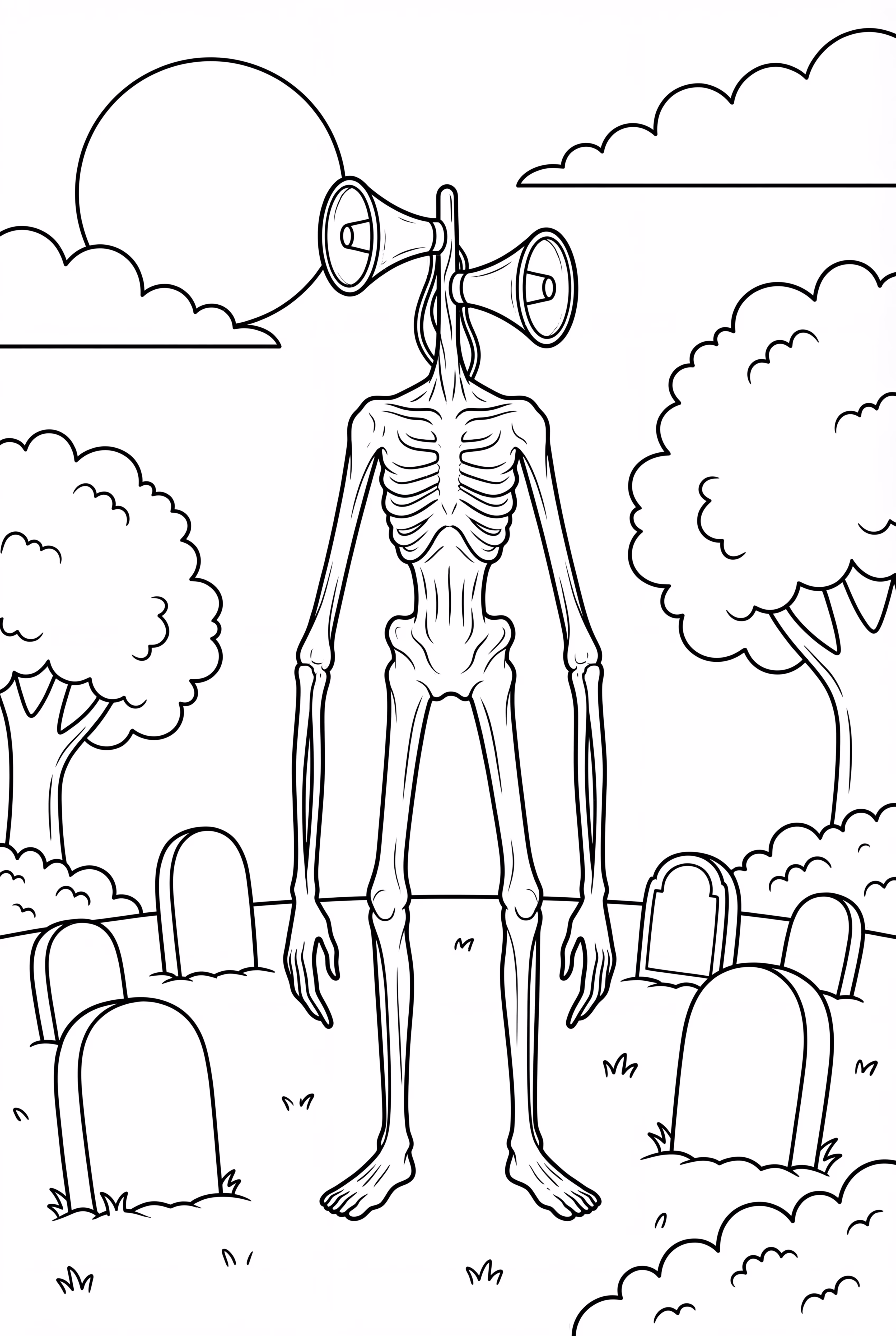 Siren Head In A Graveyard