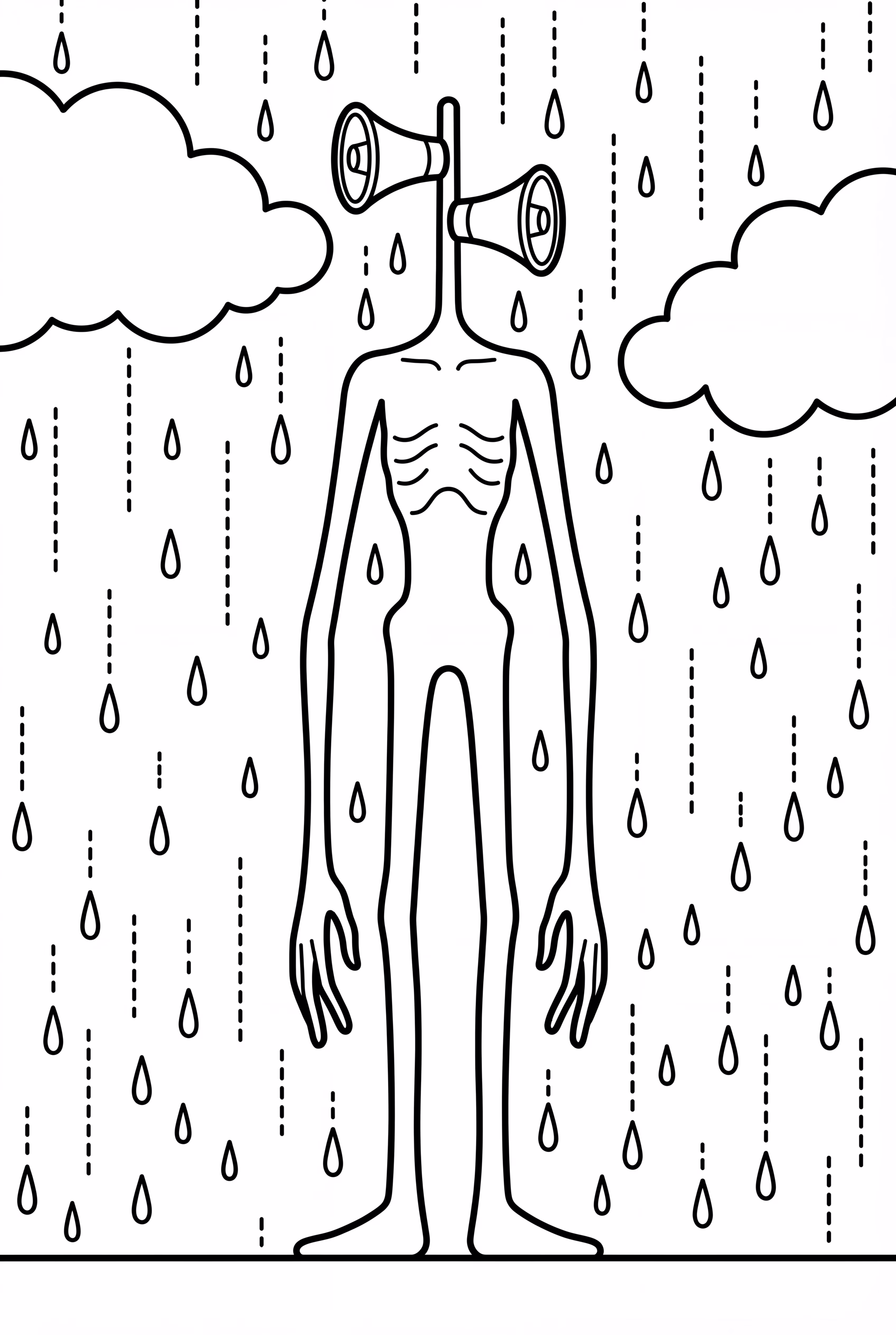 Siren Head In The Rain