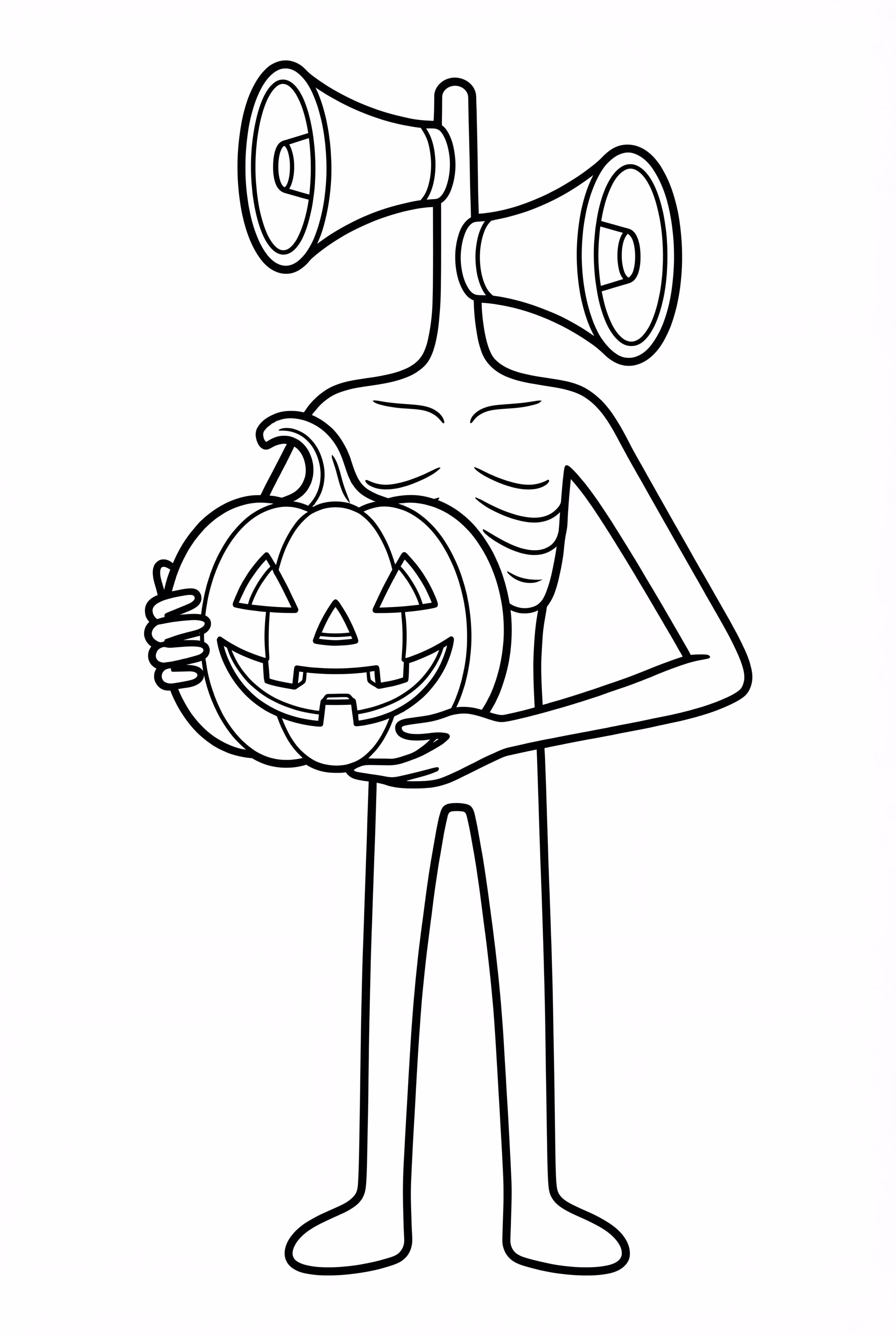 Siren Head With A Spooky Pumpkin