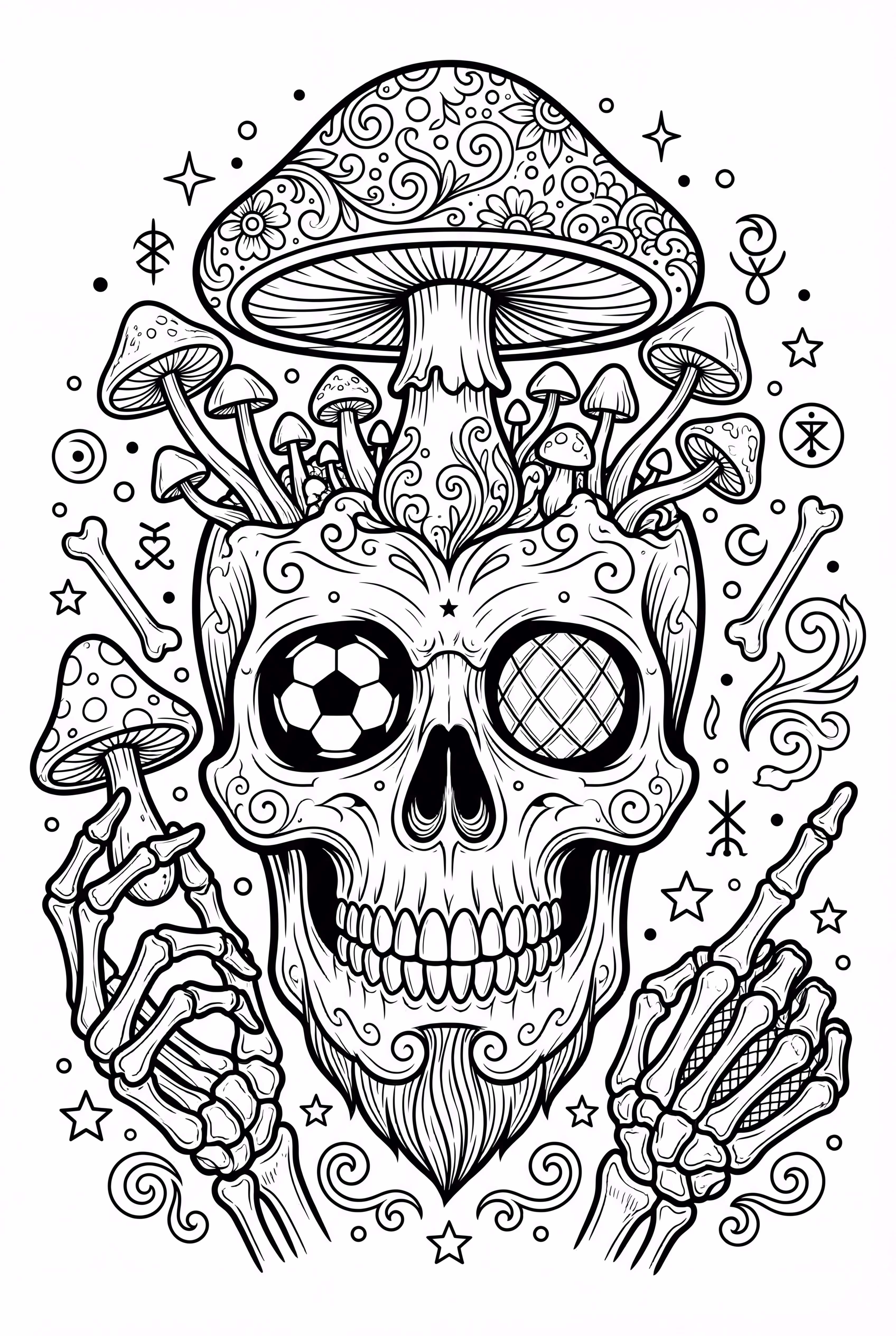 dibujo de cara de esqueleto