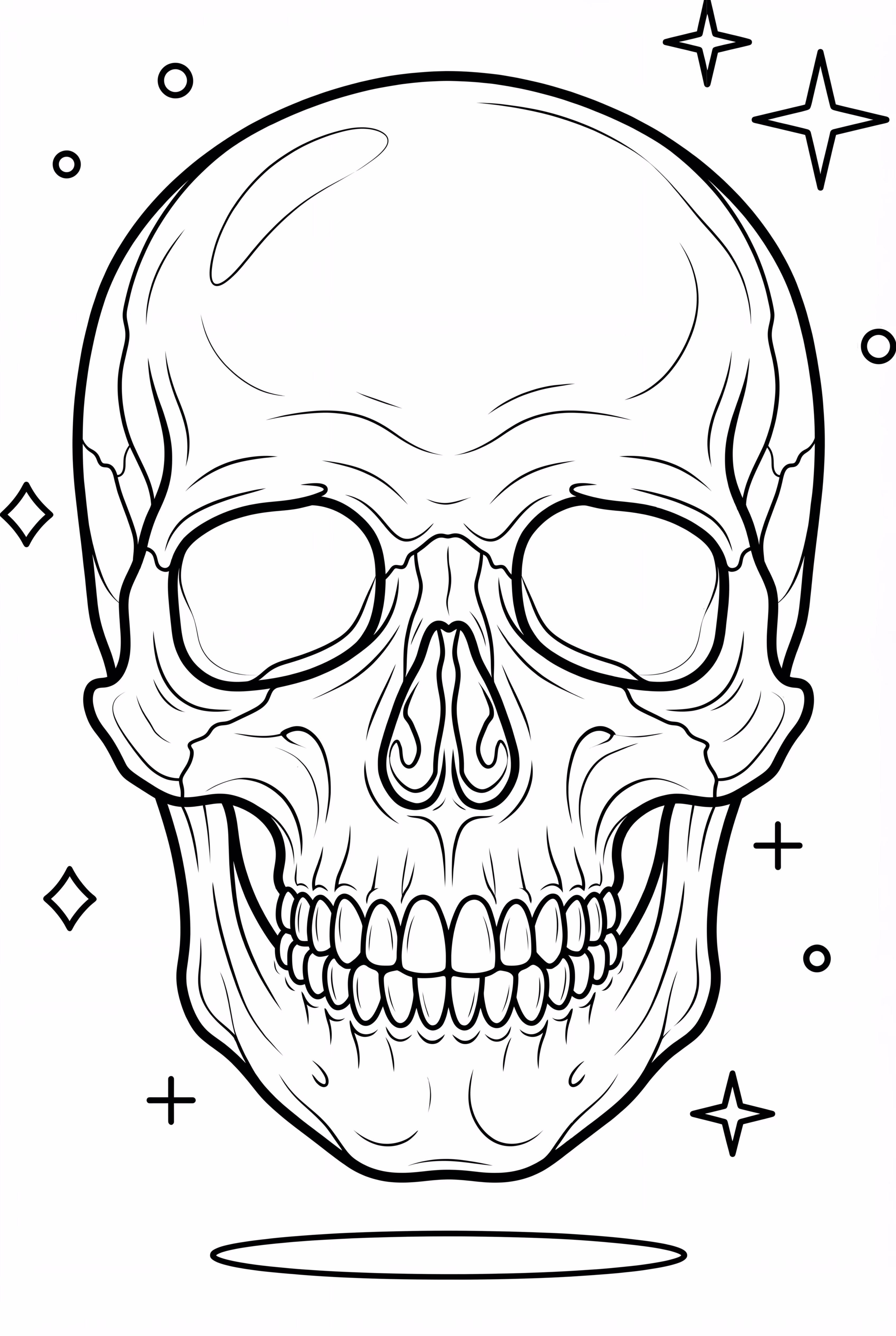 skeleton face drawing-2