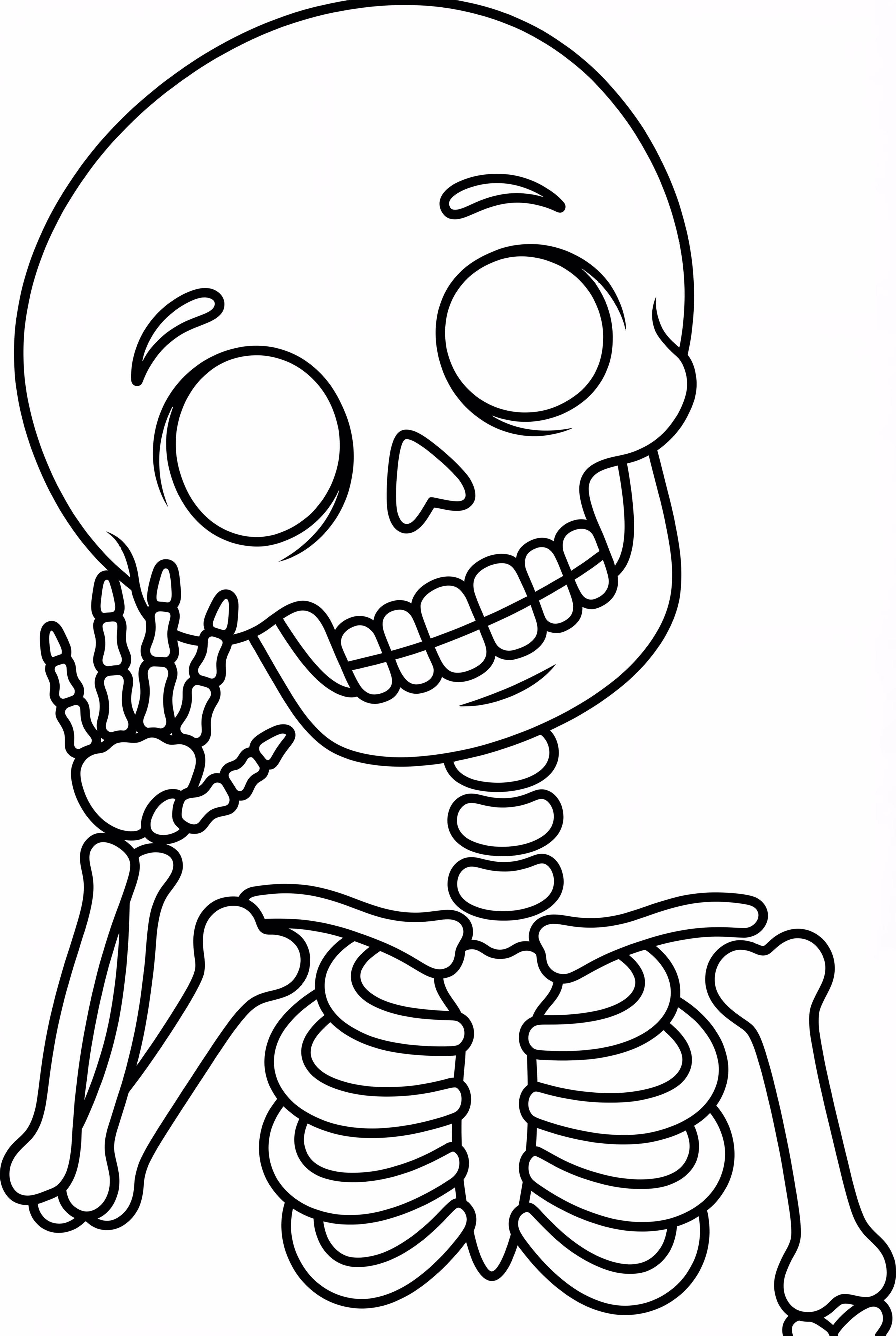 skeleton face drawing