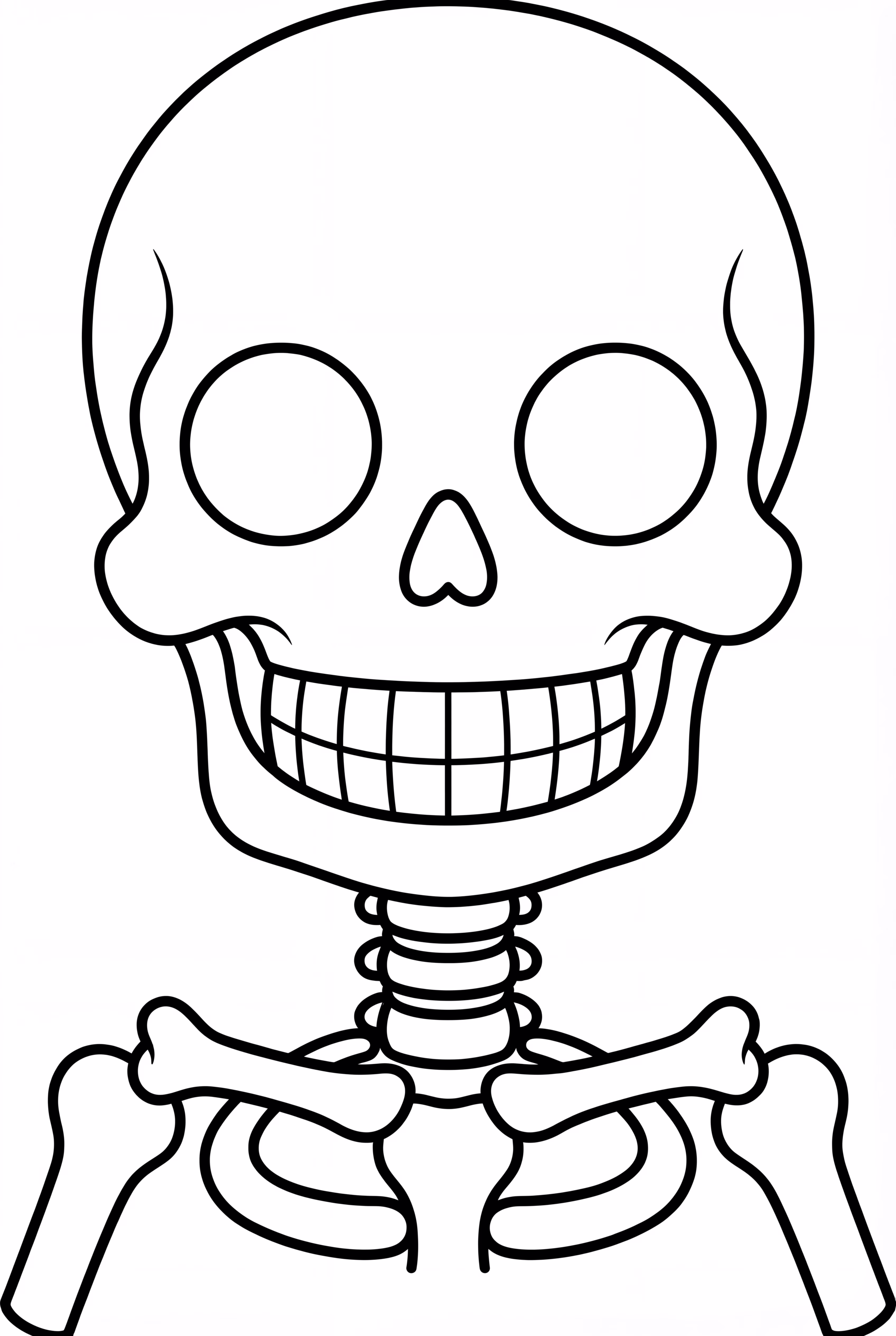 skeleton face drawing