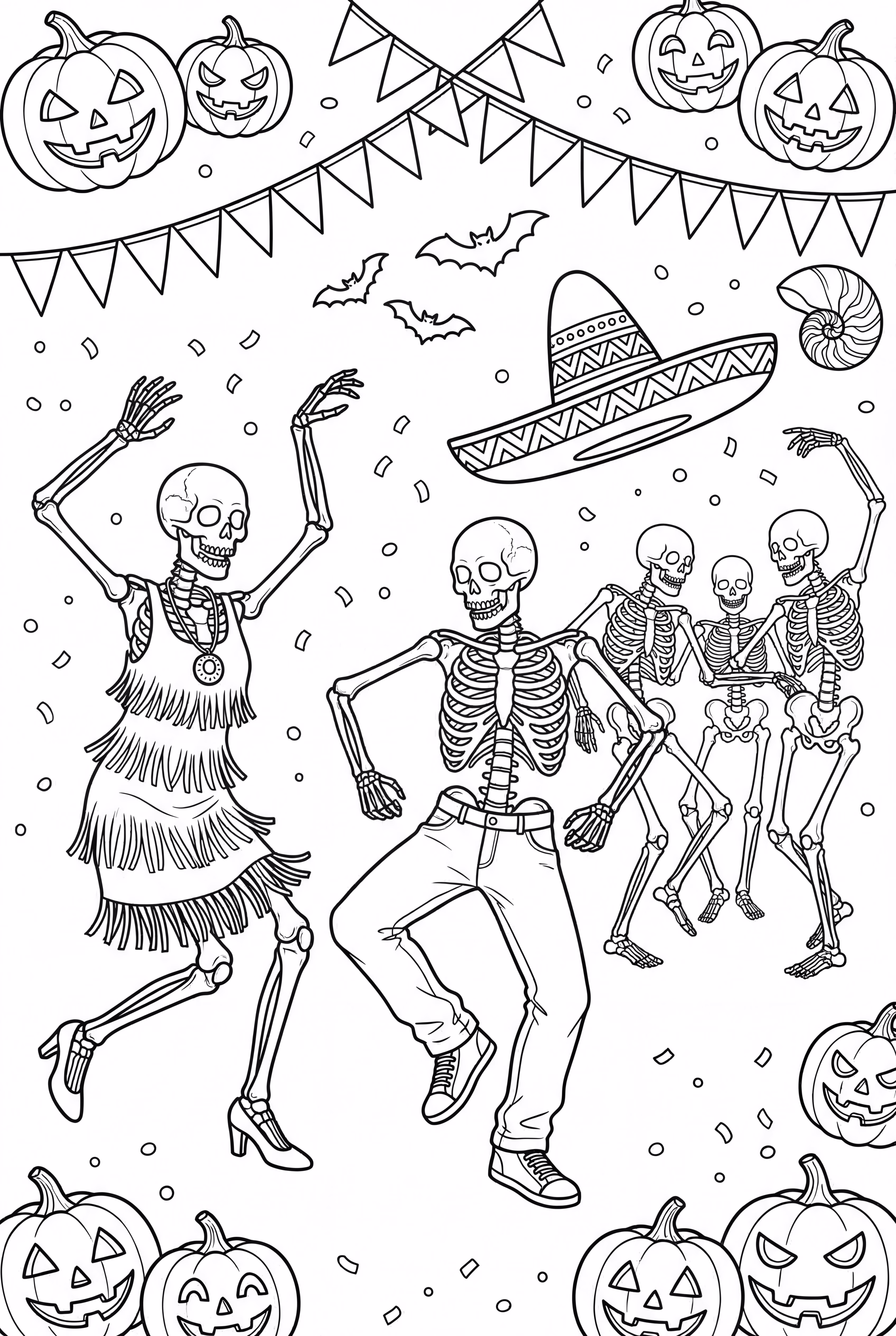 squelette danse d'Halloween