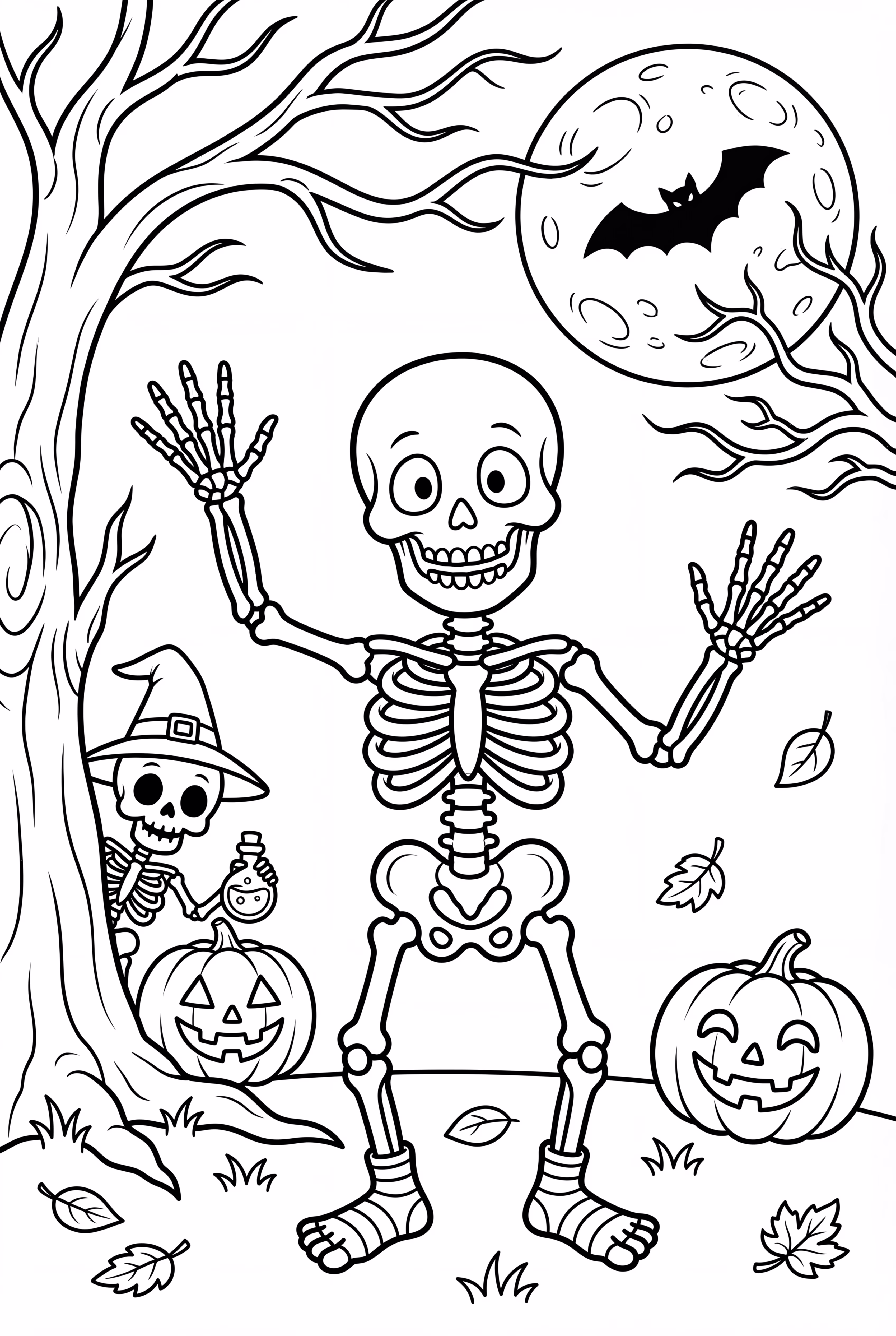 skeleton halloween wave