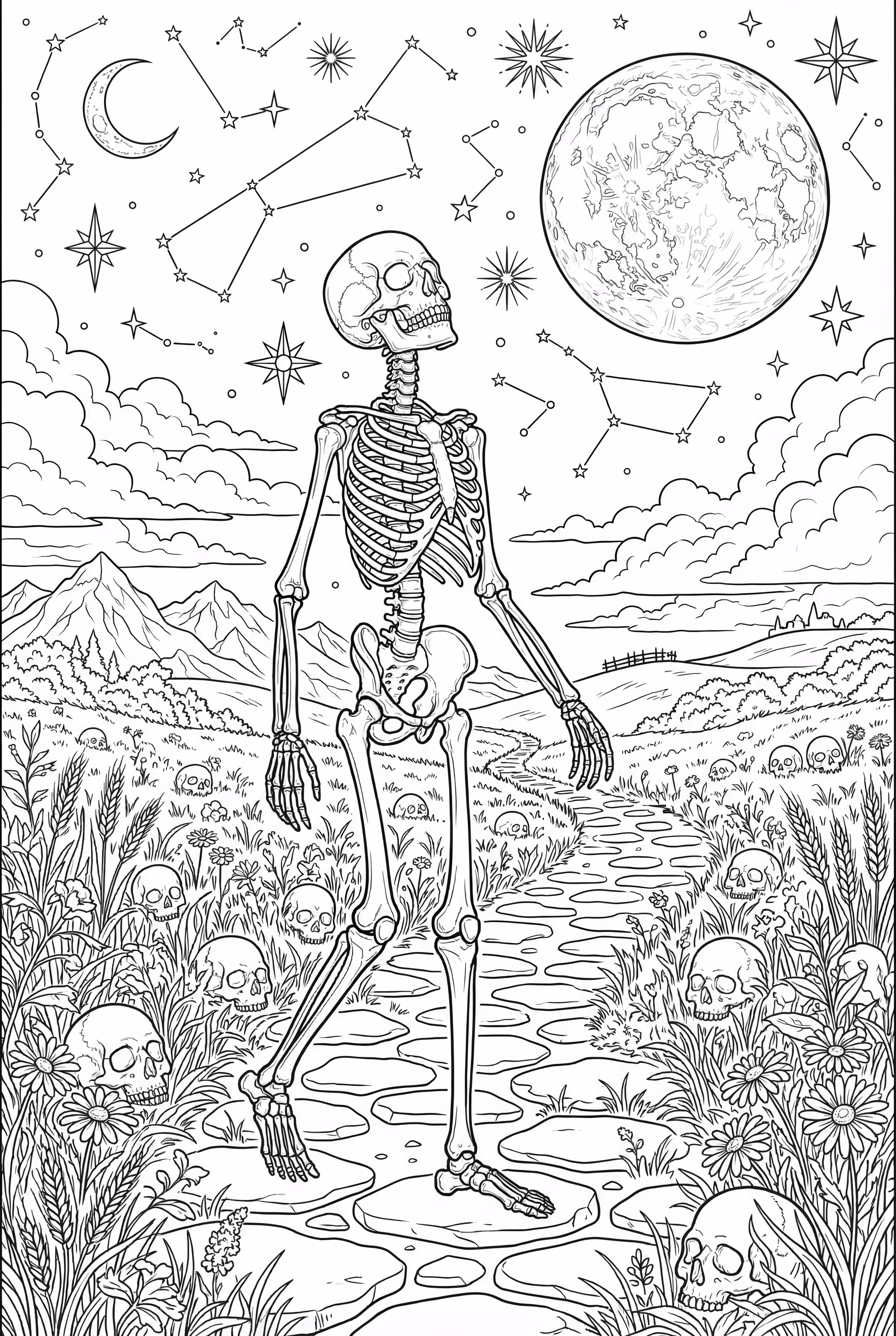 skeleton moonlight walk
