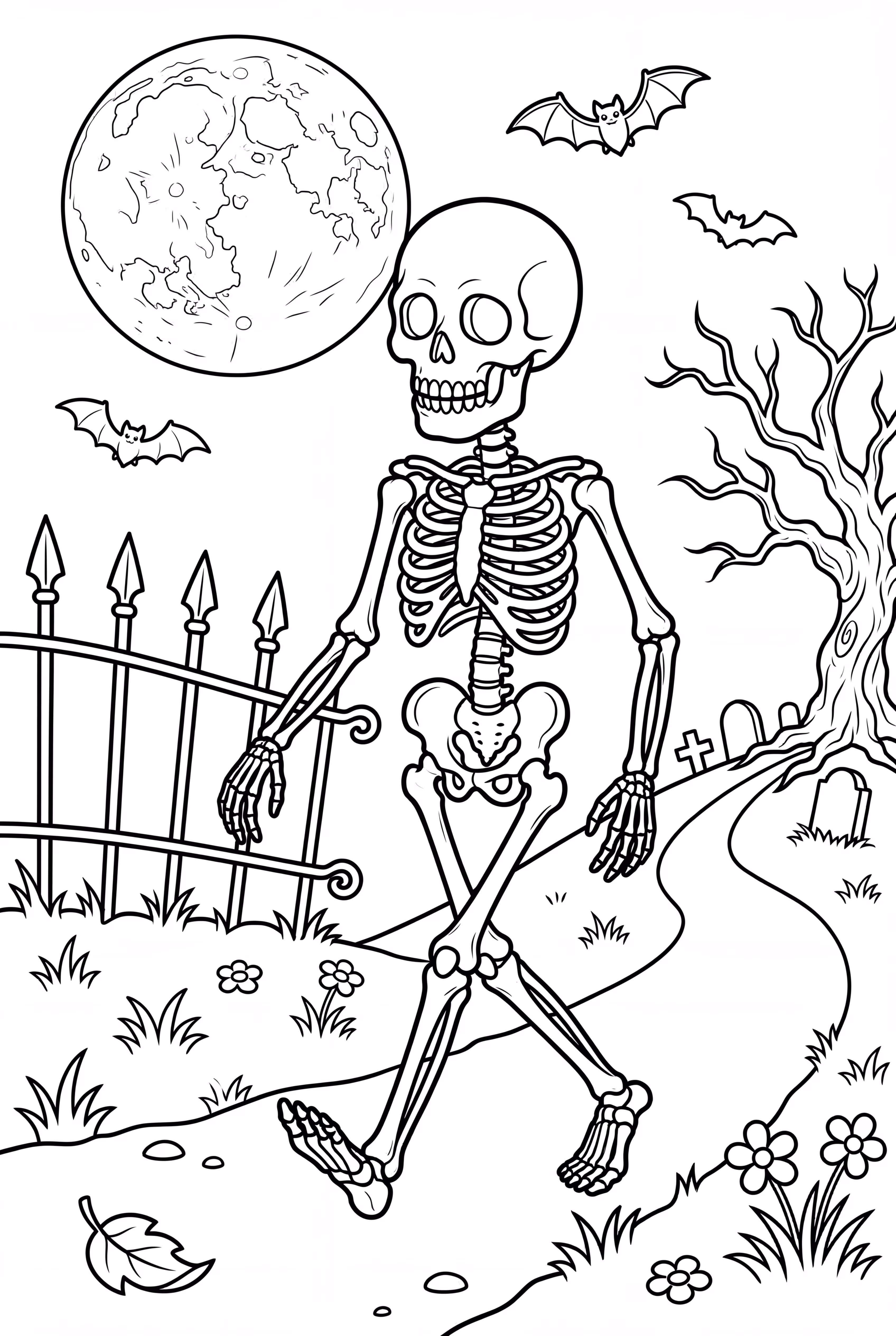 skeleton moonlight walk