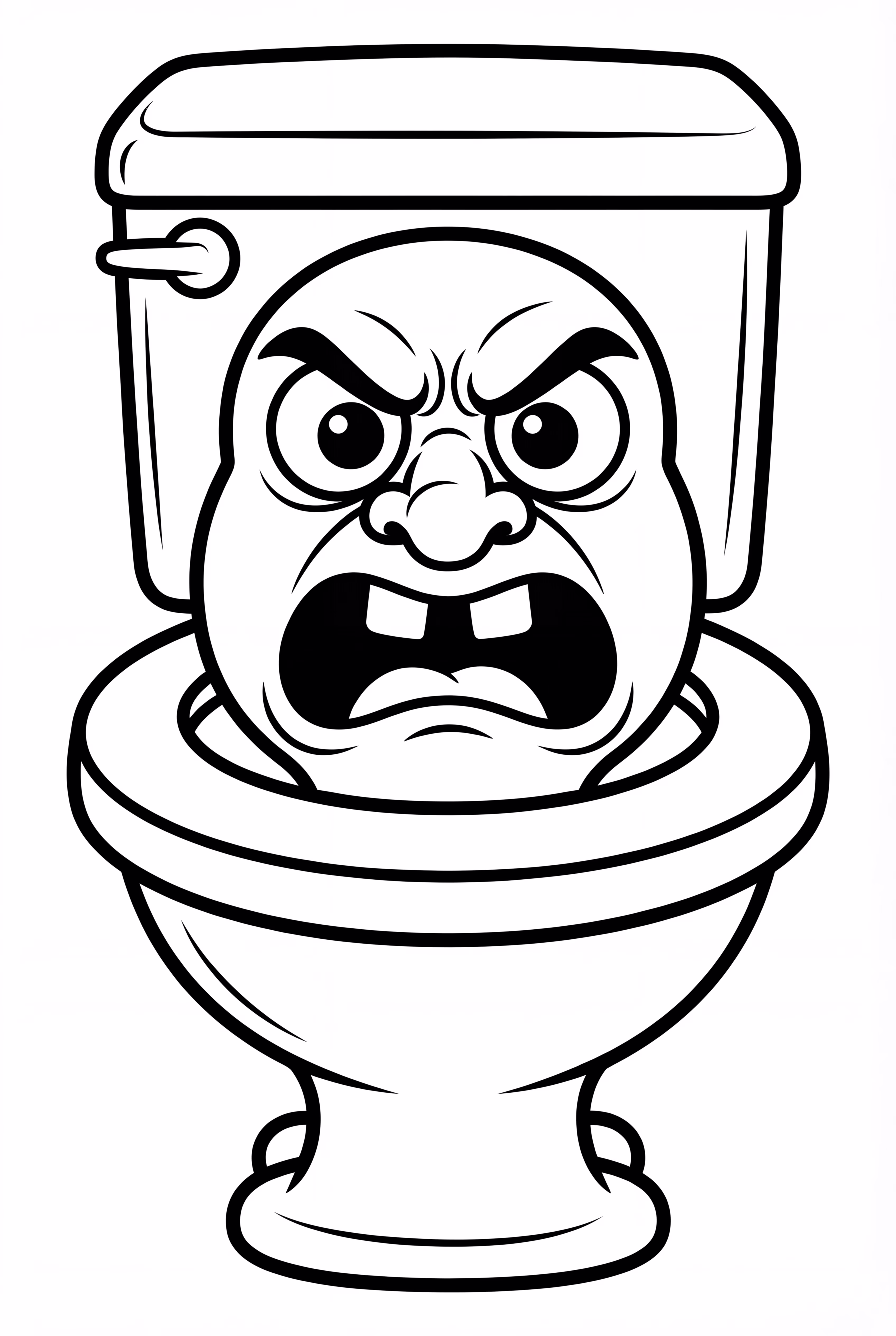 Gros plan du visage des toilettes Skibidi