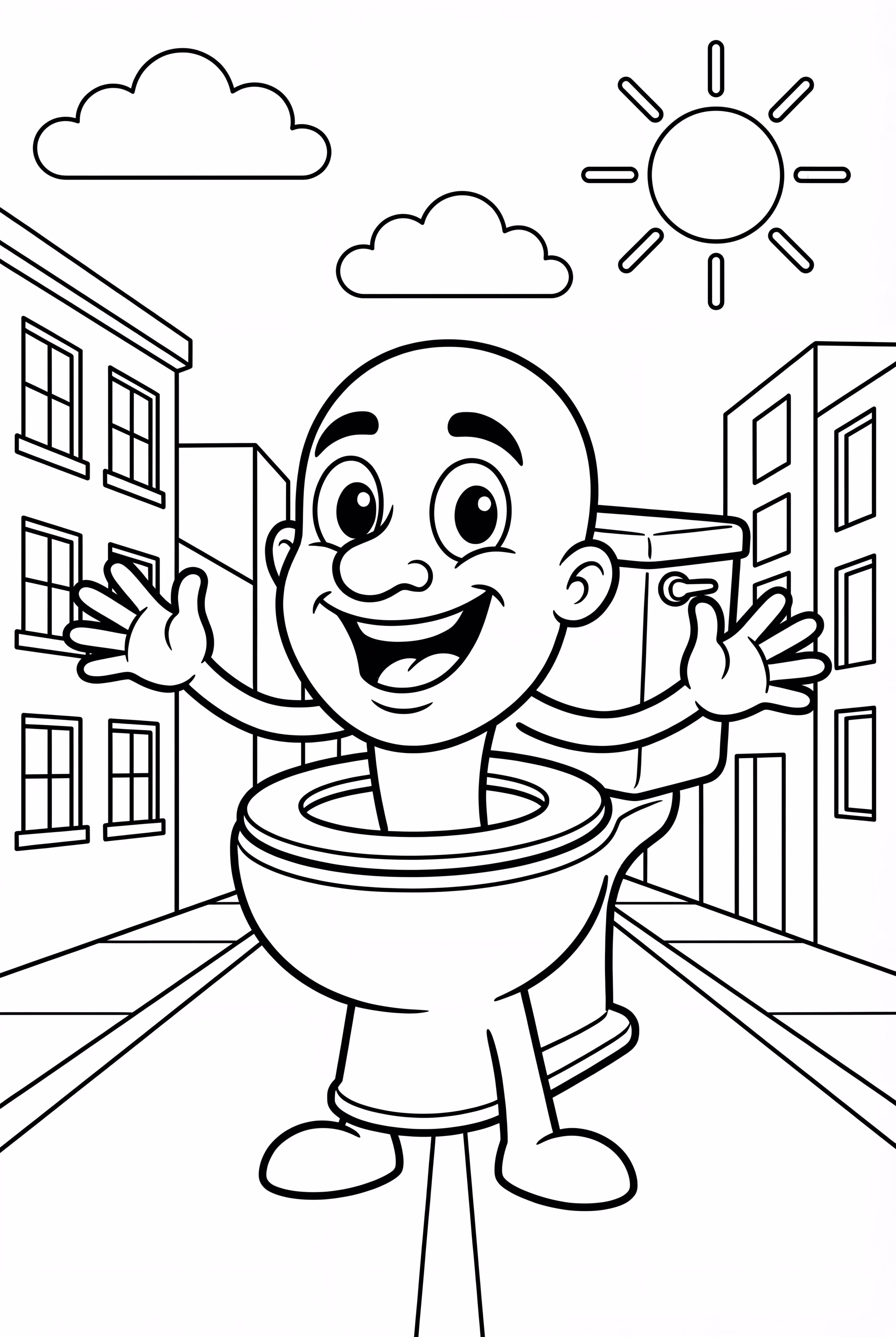 城市里的斯基比迪马桶