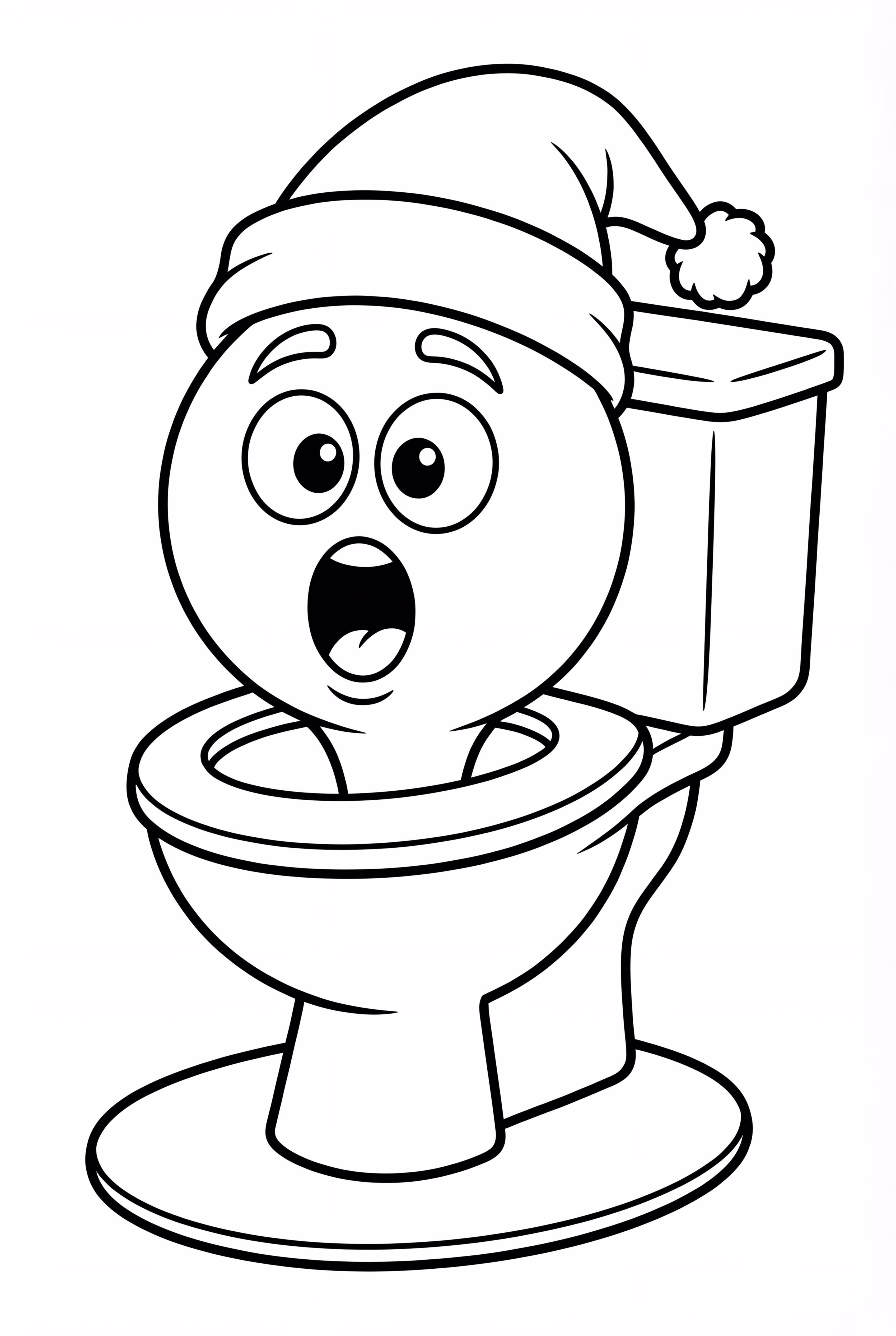 帶著聖誕老公公帽子的Skibidi馬桶