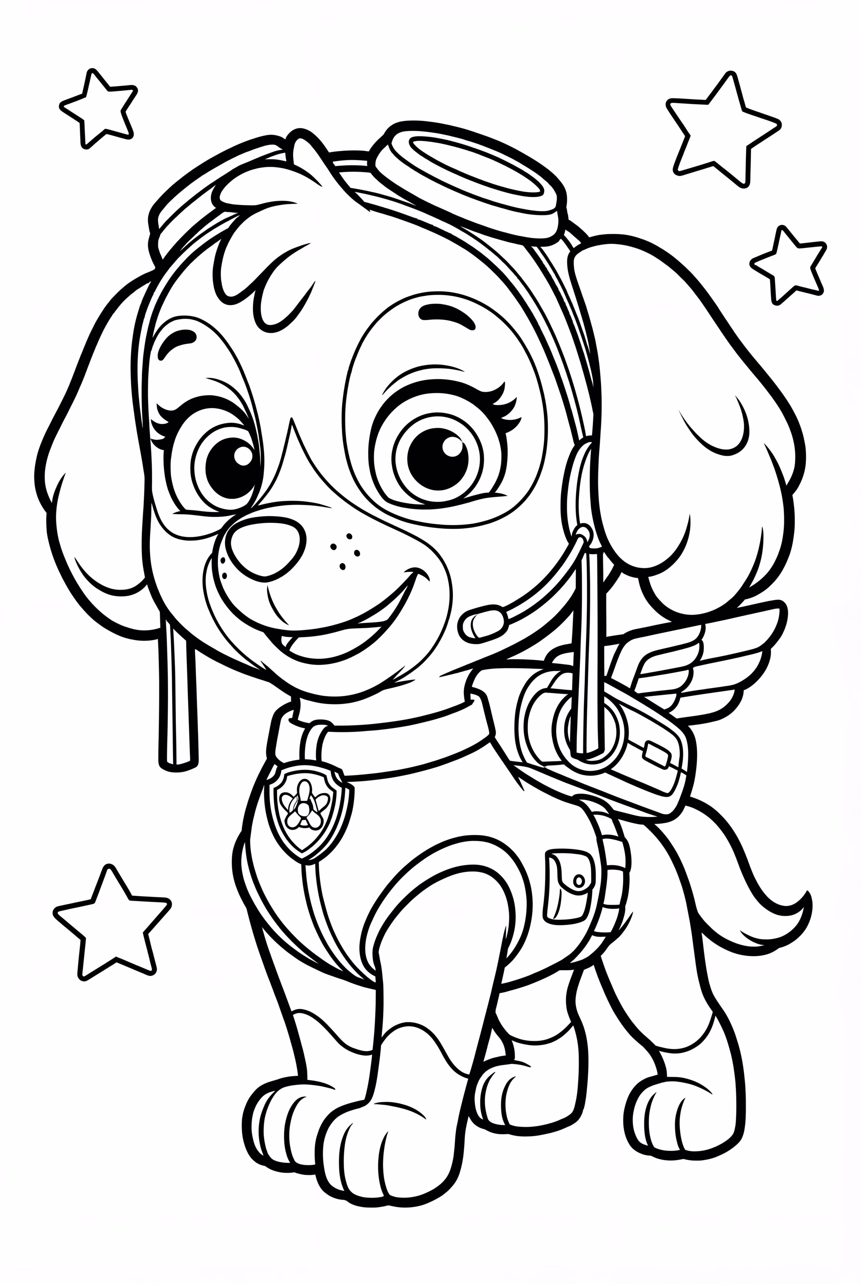 Skye Patrulha Canina Voando Alto