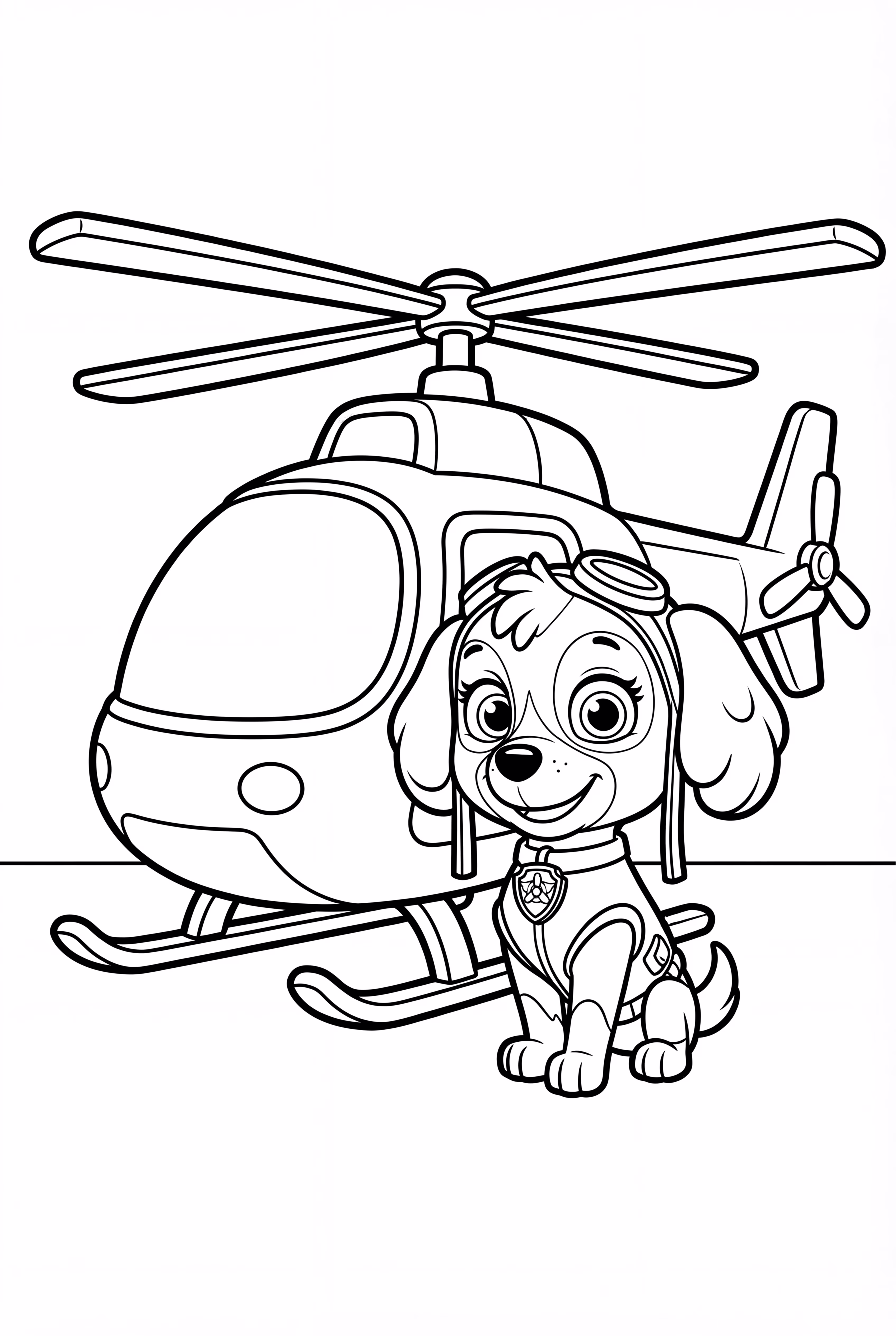 Skye Patrulha Canina Com Helicóptero