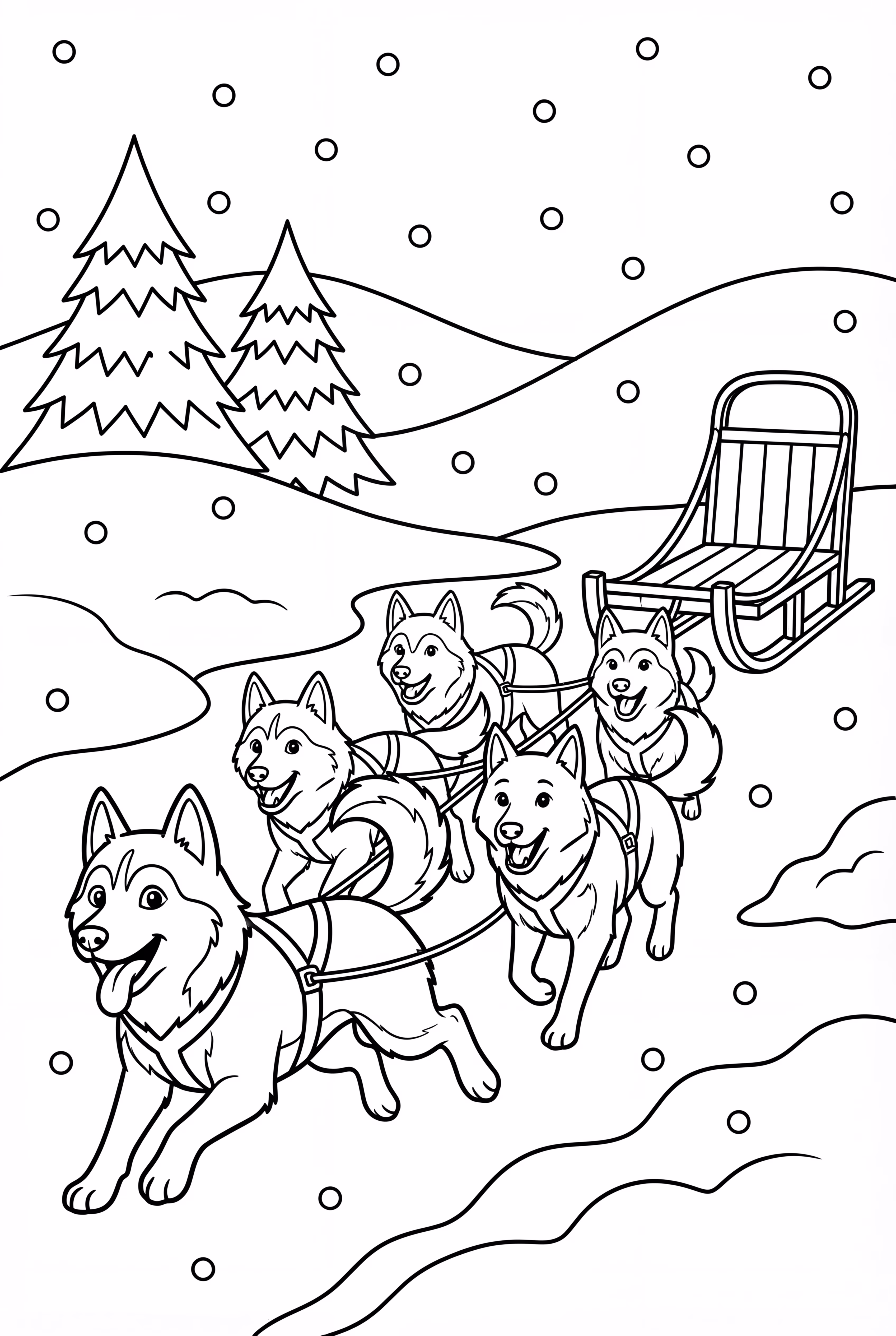 썰매 개 팀 하네스