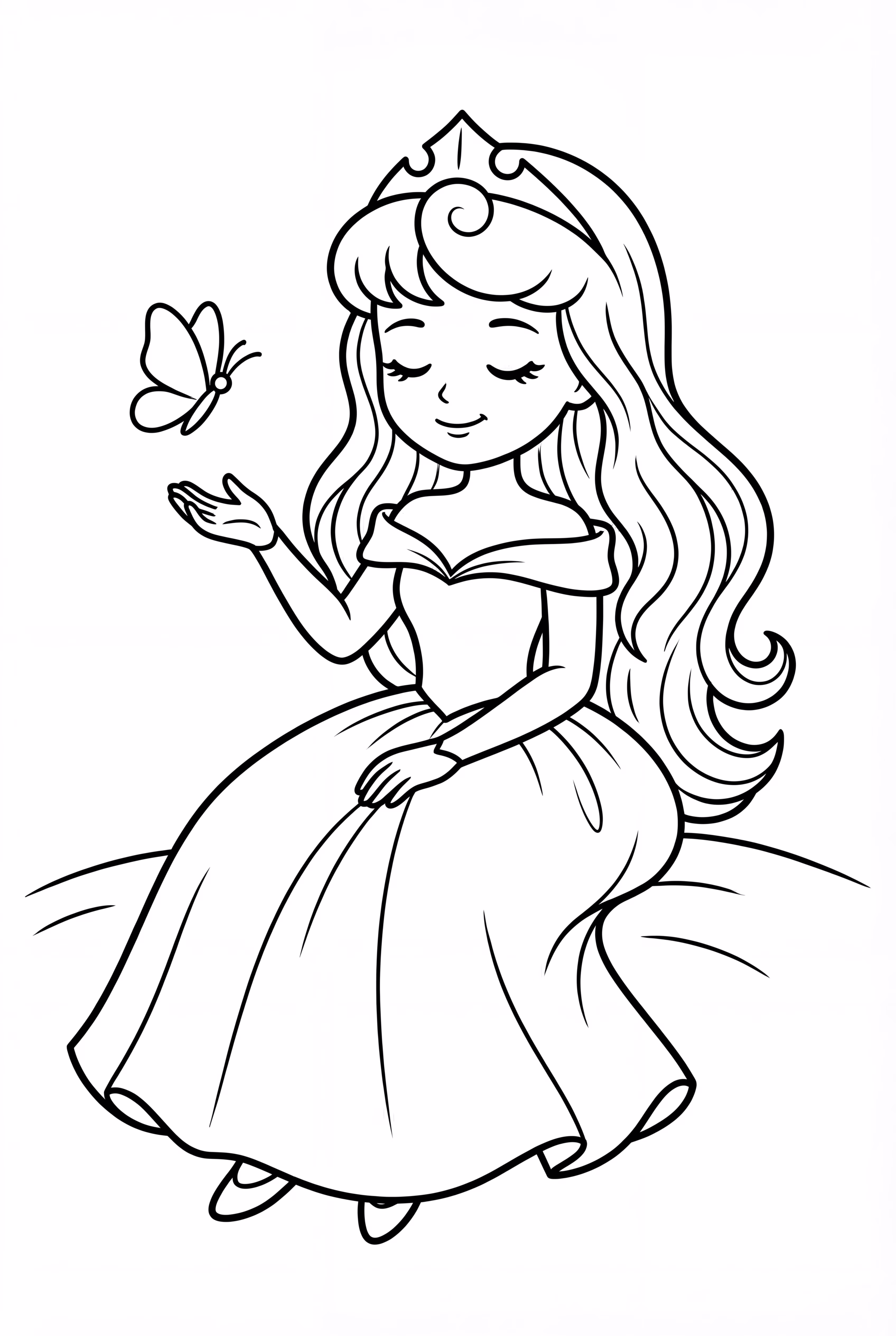 Dornröschen und ein Schmetterling