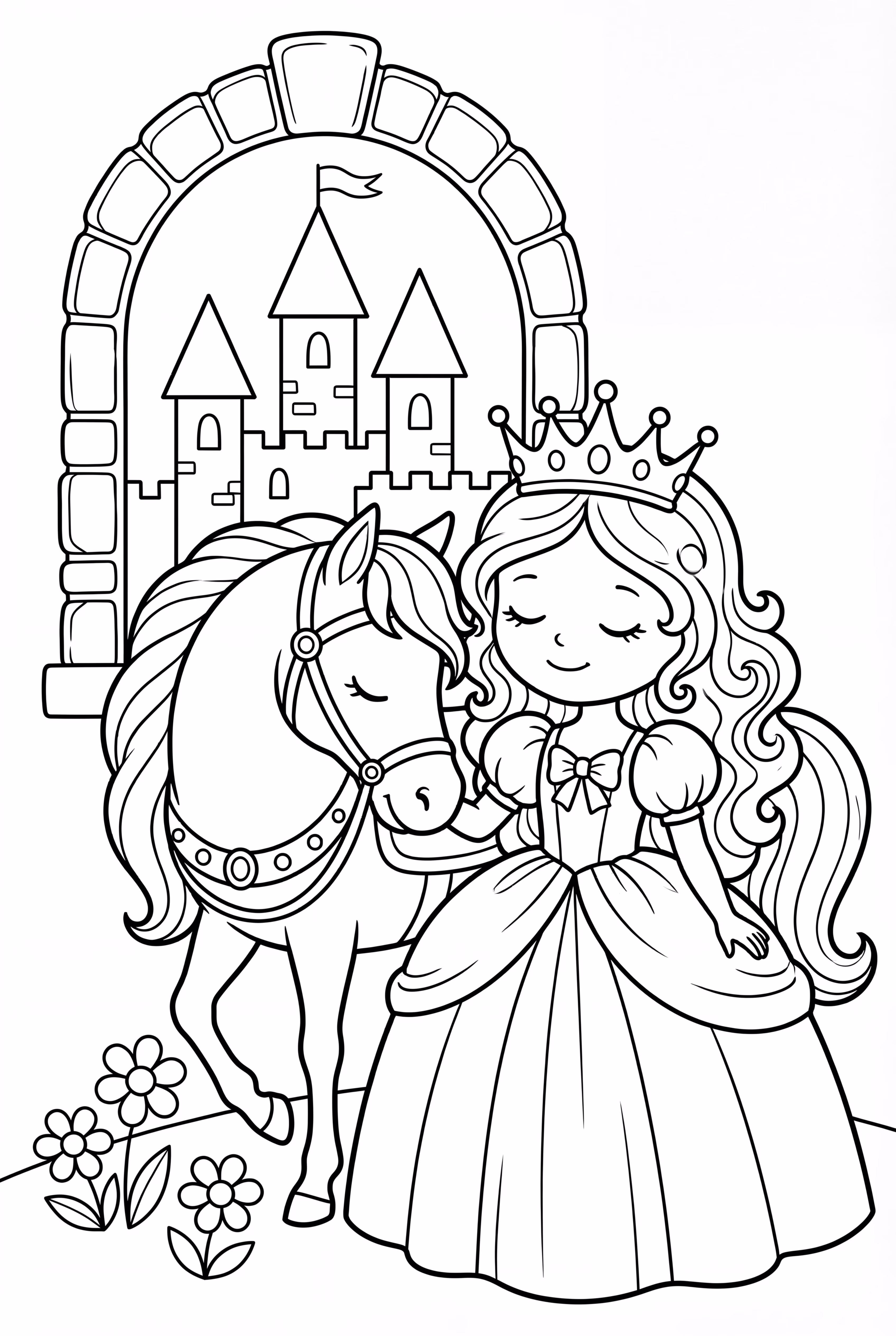 Sleeping Beauty And Her Royal Horse