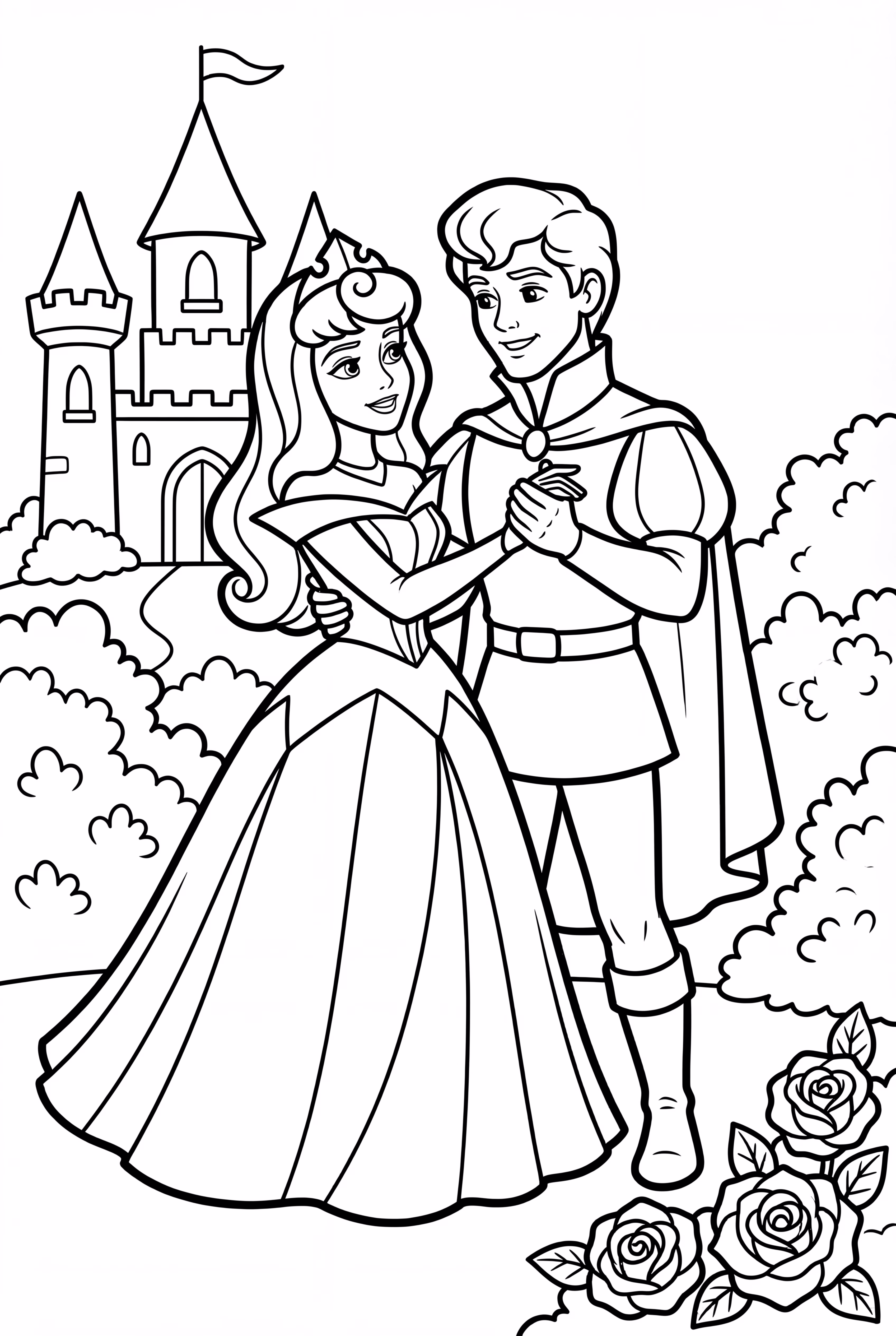 Sleeping Beauty And Prince Phillip Dancing