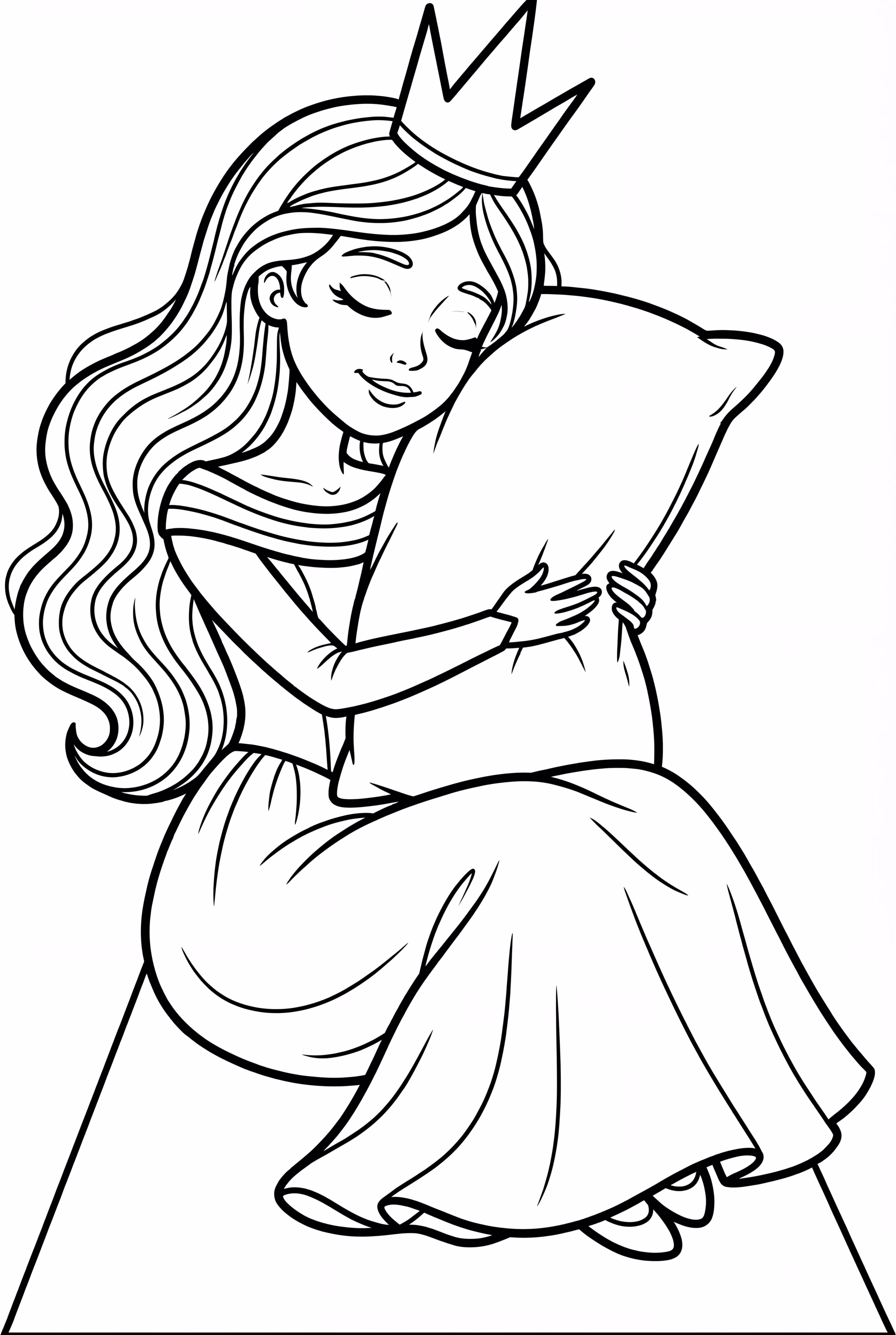 Sleeping Beauty Hugging A Pillow