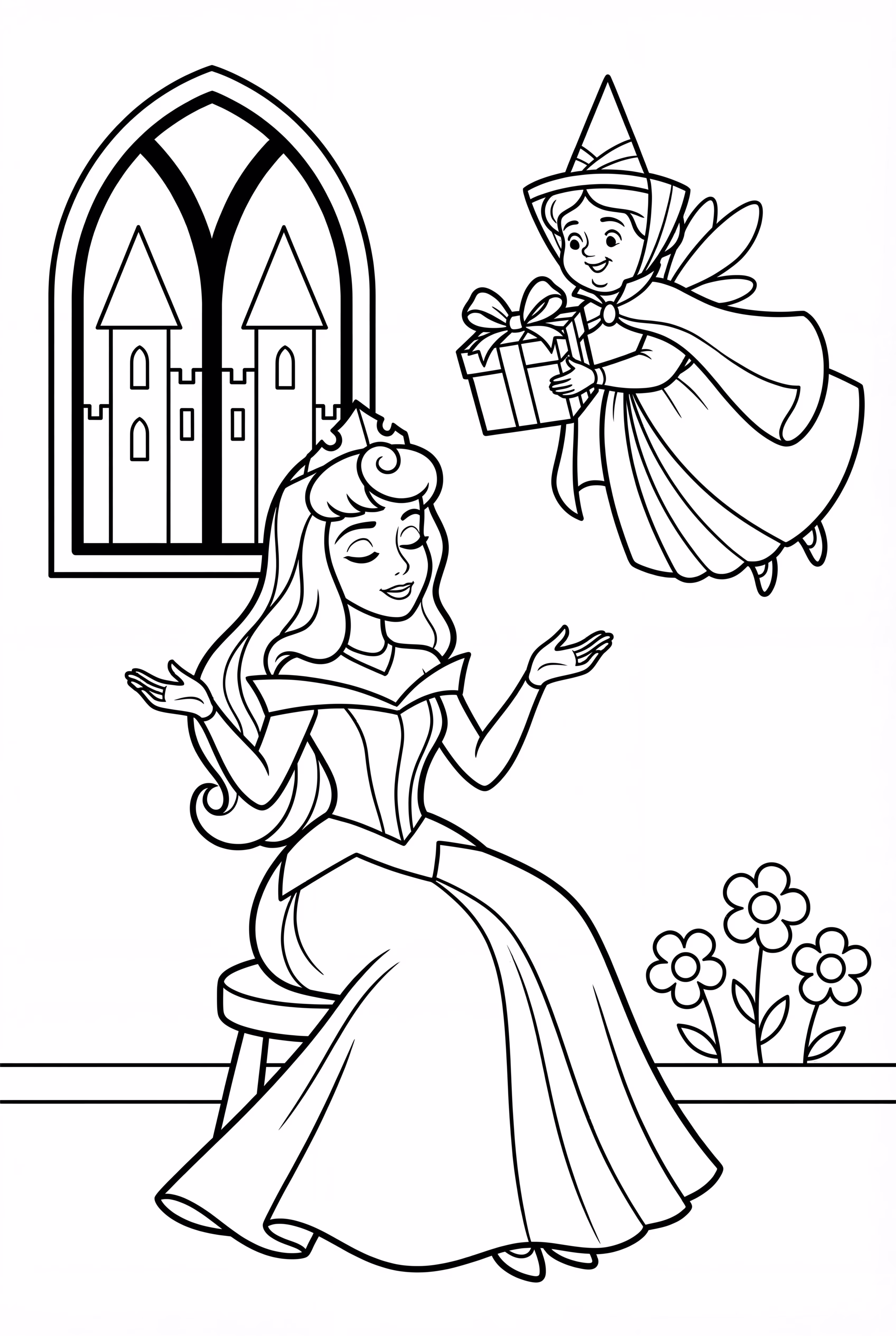 Sleeping Beauty Receiving A Gift